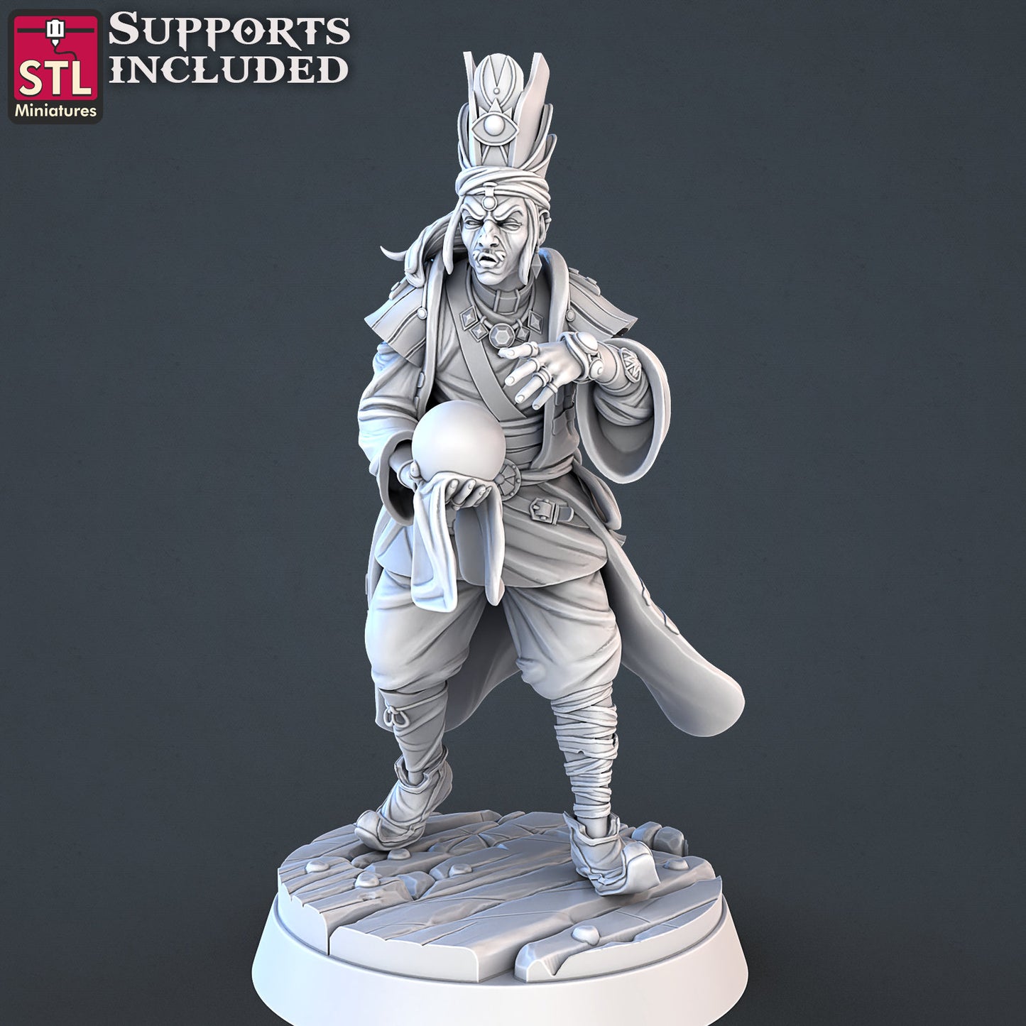 Fortune Teller - Tabletop miniature - Fantasy - 32mm - D&D Resin Miniature