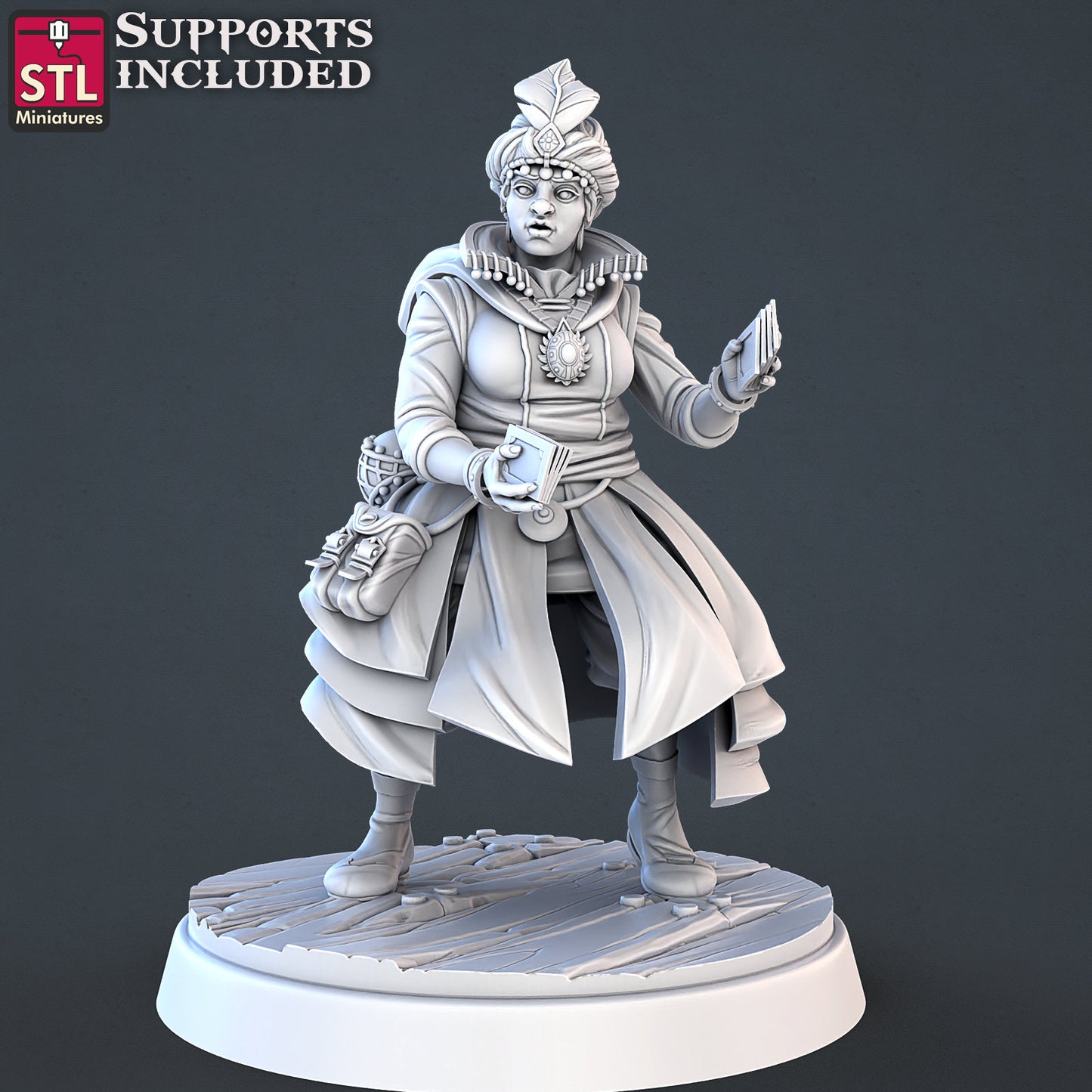 Fortune Teller B - Tabletop miniature - Fantasy - 32mm - D&D Resin Miniature