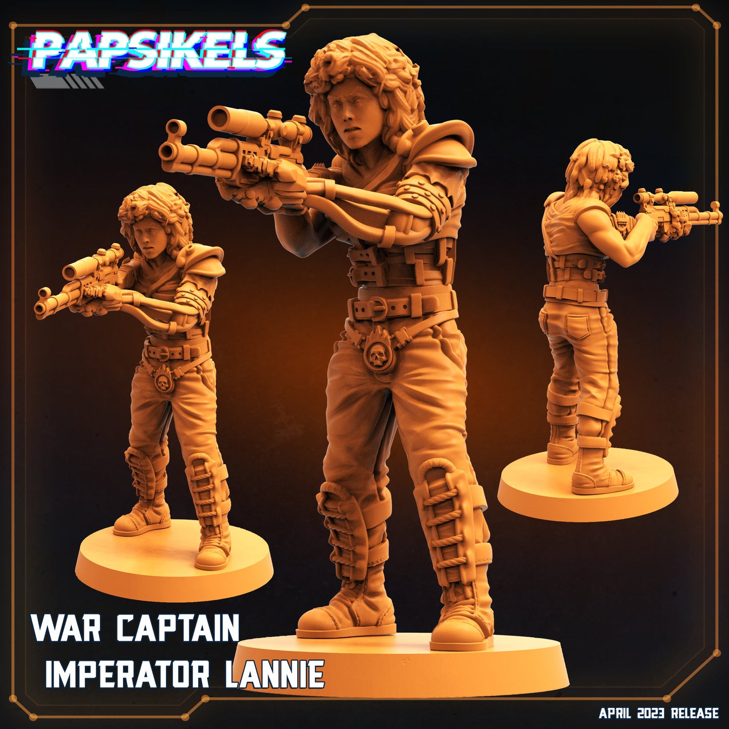 Imperator Lannie - Resin Miniature - Tabletop miniature - Fantasy Miniature - 32mm - D&D - Sci-fi Miniature - Papsikel- Papsikel