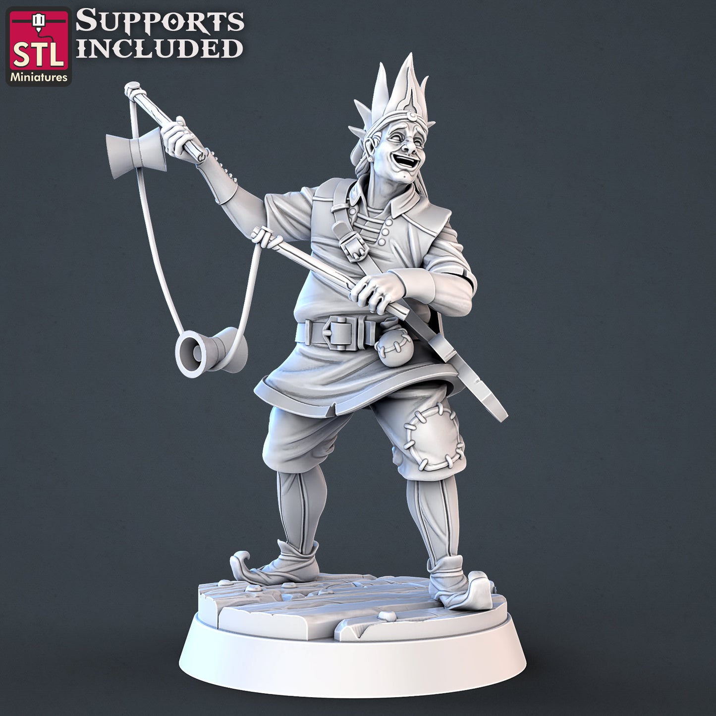 Street Performer - Tabletop miniature - Fantasy - 32mm - D&D Resin Miniature