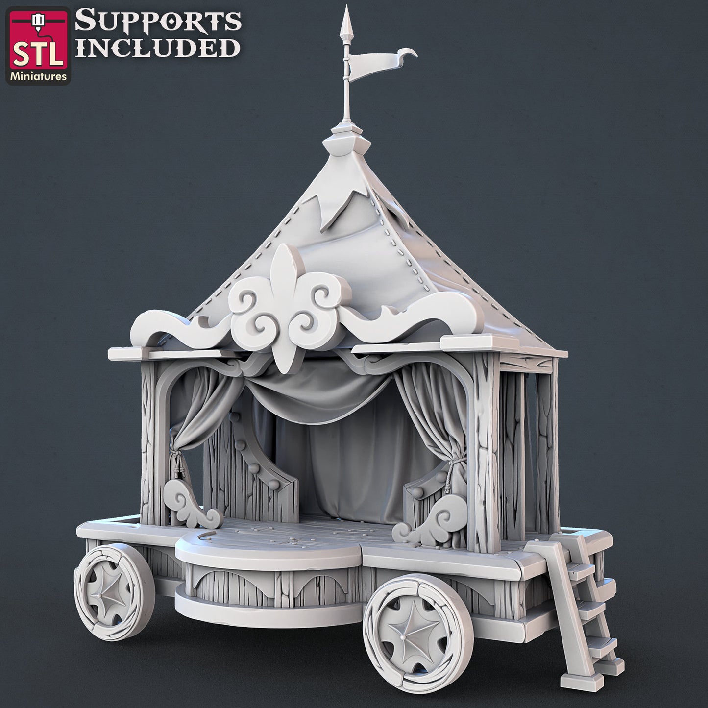 Carnival Stage - Tabletop miniature - Fantasy - 32mm - D&D Resin Miniature