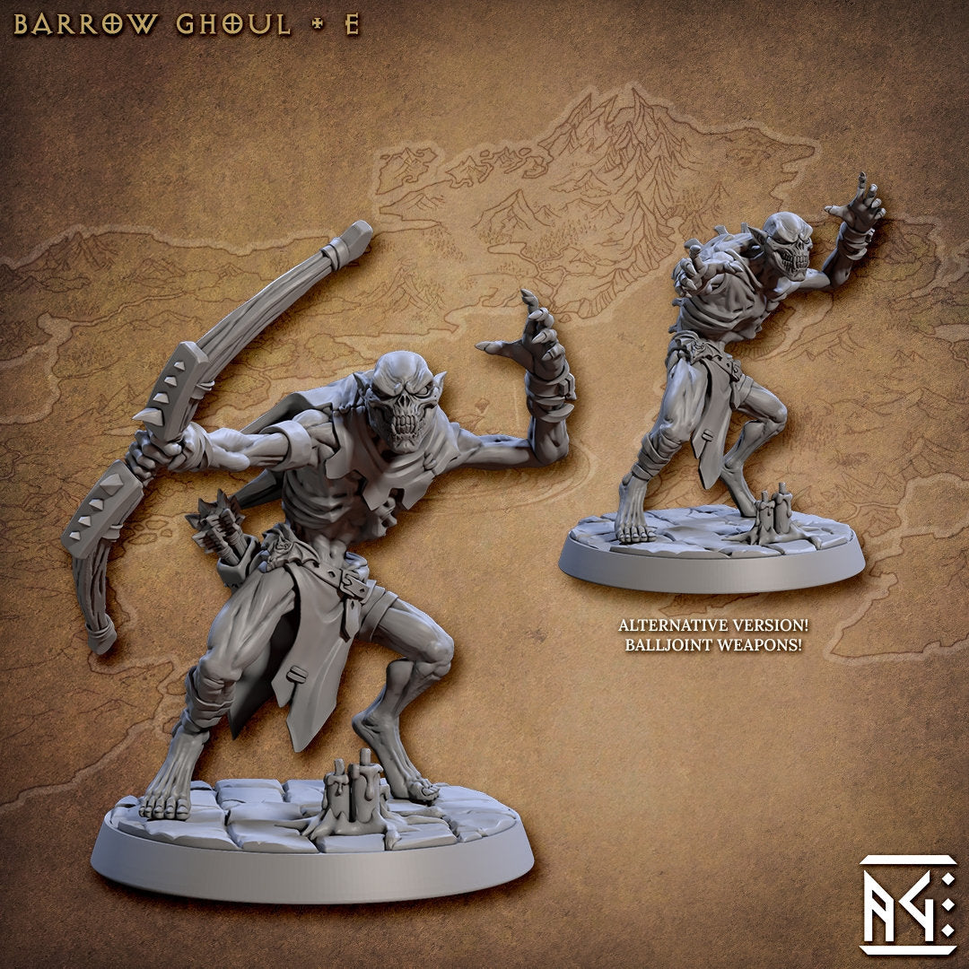 Barrow Ghoul - Tabletop miniature - Fantasy - 32mm - D&D Resin Miniature - Artisan Guild