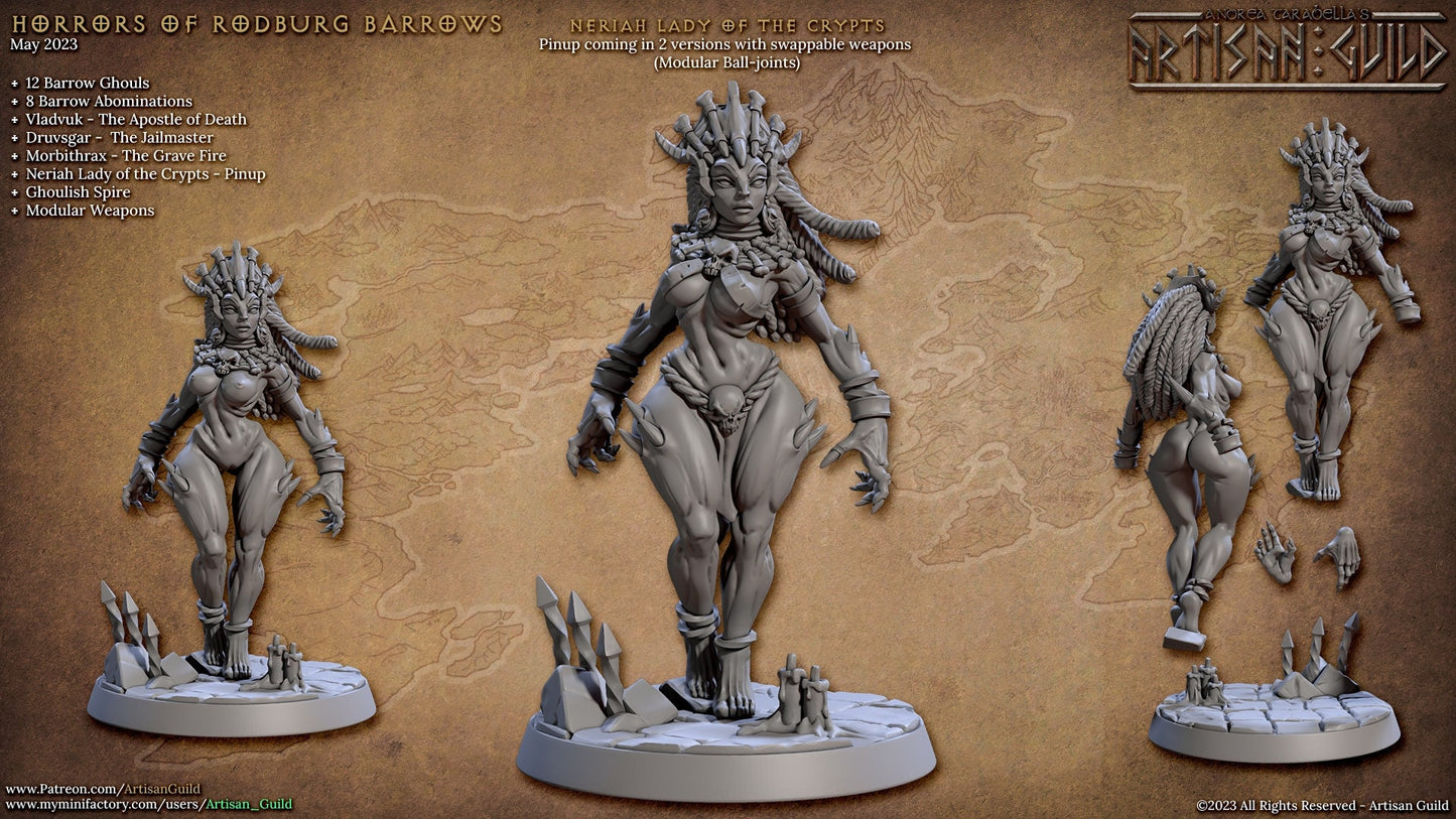 Neriah Main Version - Tabletop miniature - Fantasy - 32mm - D&D Resin Miniature - Artisan Guild