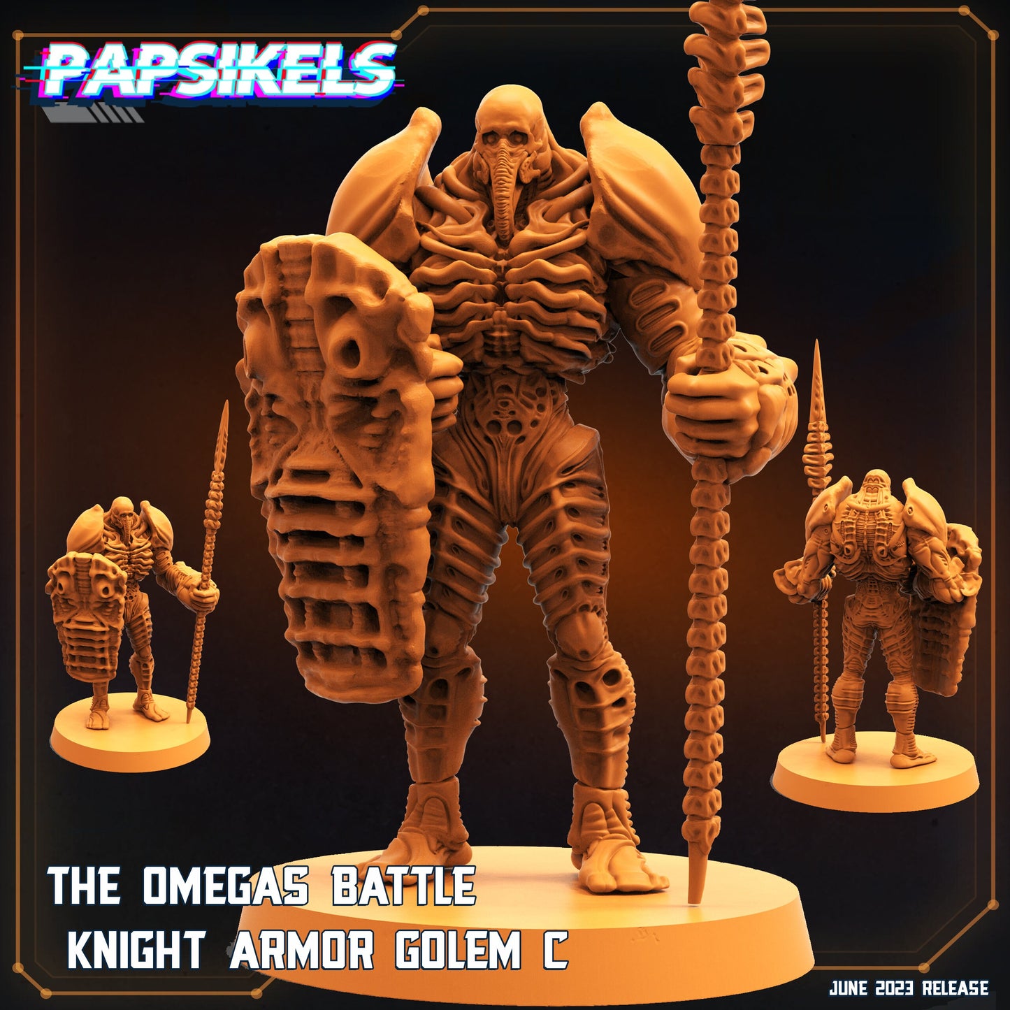 Knight Armor Golem C - Resin Miniature - Tabletop miniature - Fantasy Miniature - 32mm - D&D - Sci-fi Miniature - Papsikel
