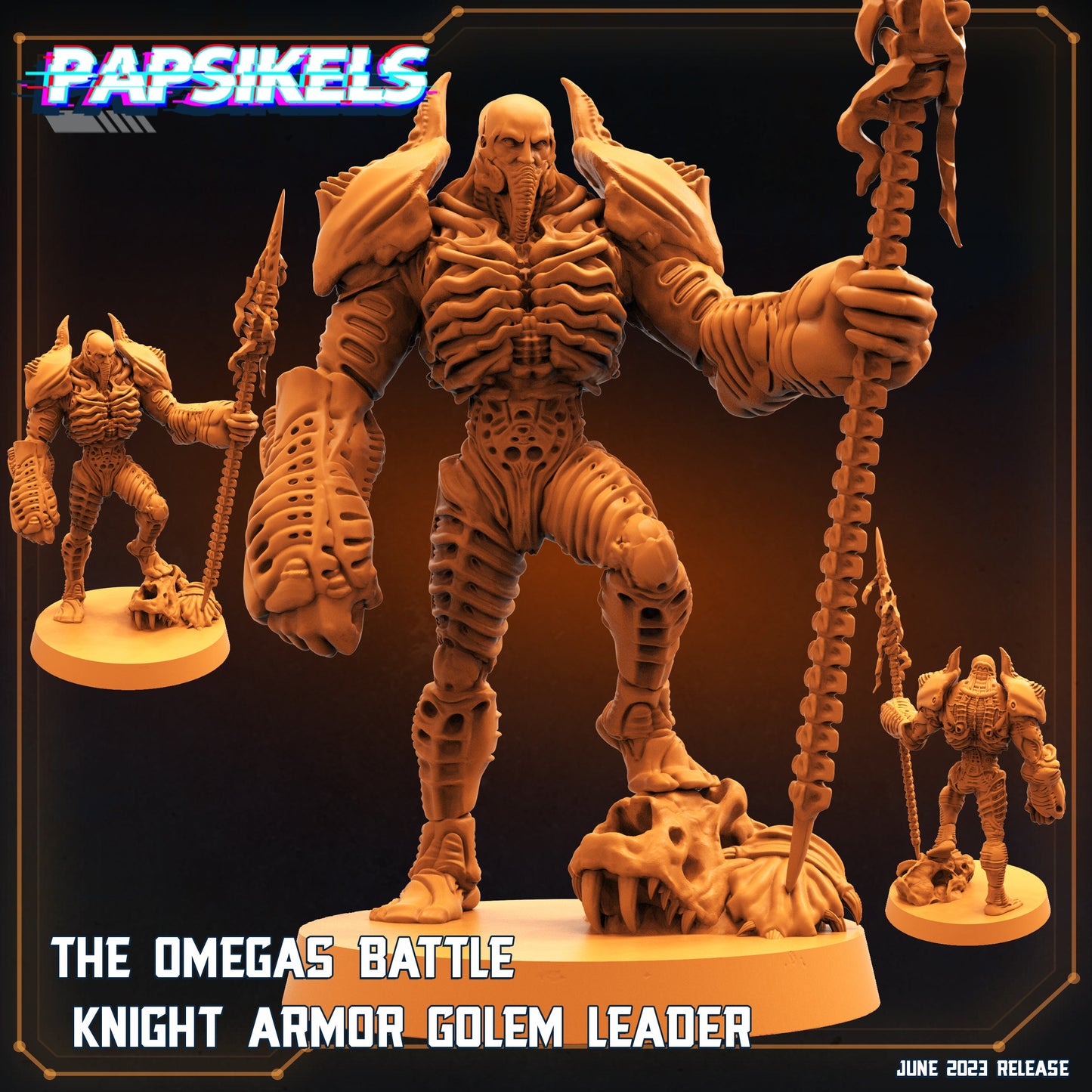 Knight Armor Golem Leader - Resin Miniature - Tabletop miniature - Fantasy Miniature - 32mm - D&D - Sci-fi Miniature - Papsikel