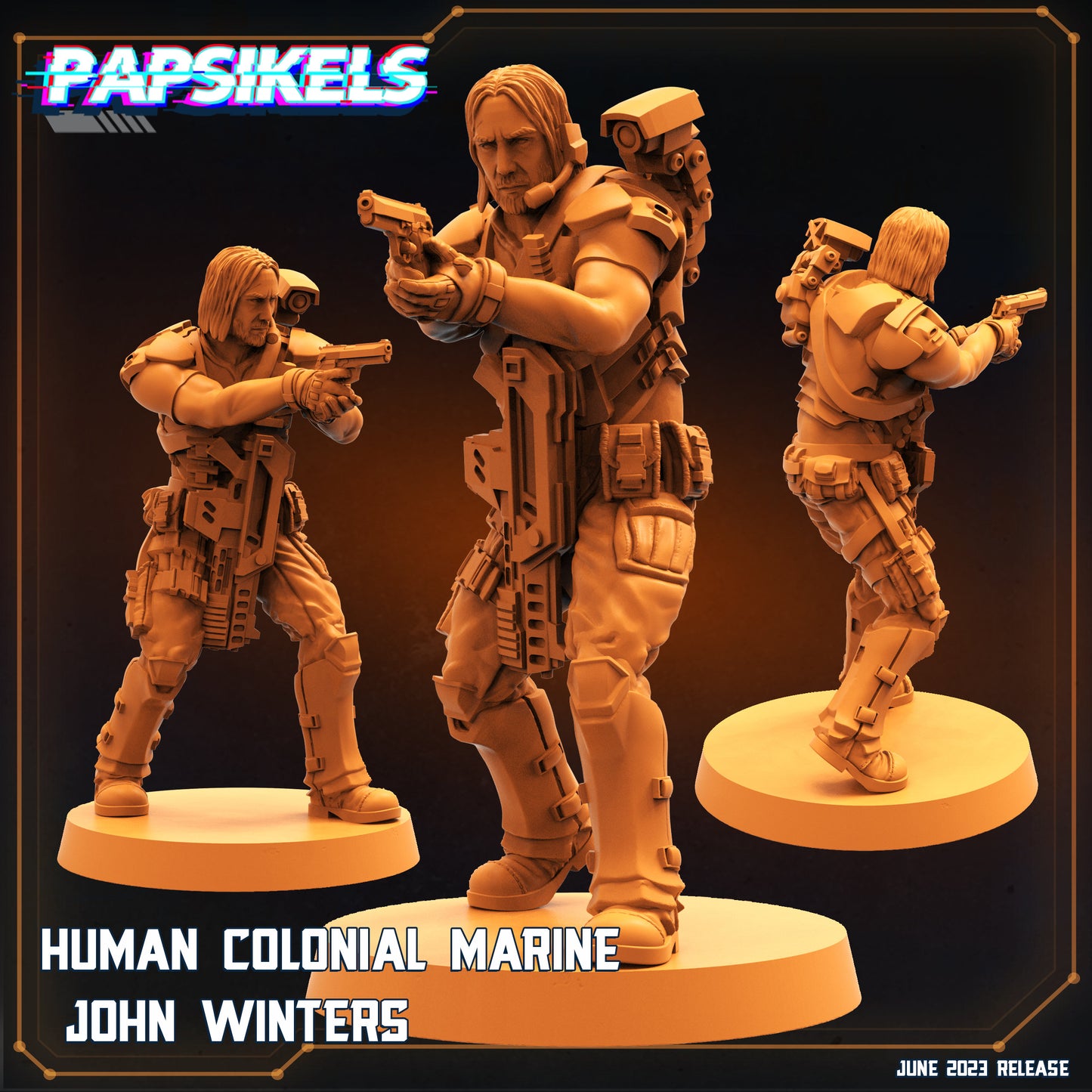 John Winters - Resin Miniature - Tabletop miniature - Fantasy Miniature - 32mm - D&D - Sci-fi Miniature - Papsikel