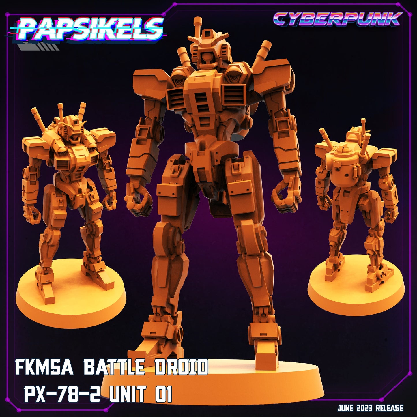 Fkmsa PX-78-2 - Resin Miniature - Tabletop miniature - Fantasy Miniature - 32mm - D&D - Sci-fi Miniature - Papsikel