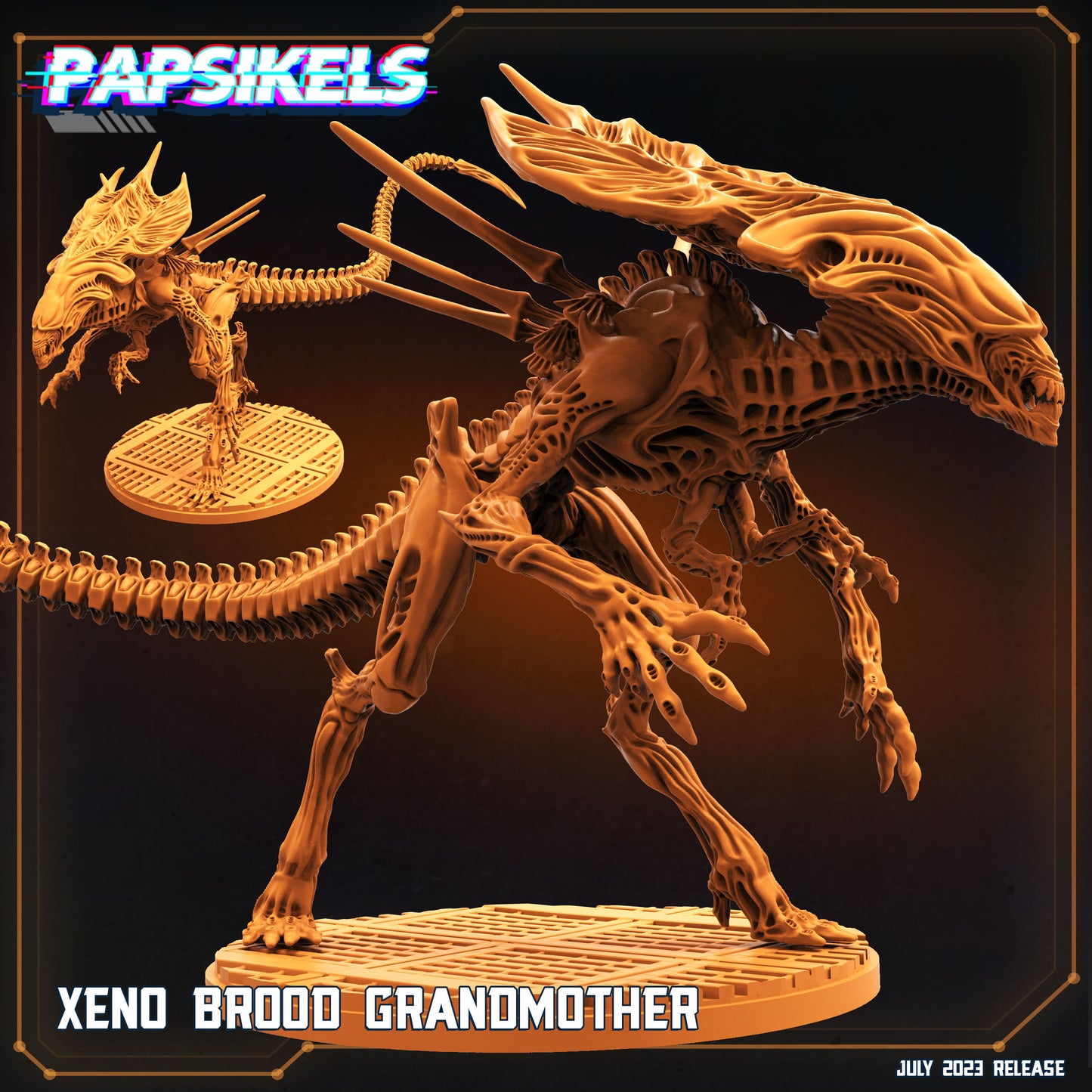 Xeno Brood Grandmother - Resin Miniature - Tabletop miniature - Fantasy Miniature - 32mm - D&D - Sci-fi Miniature - Papsikel