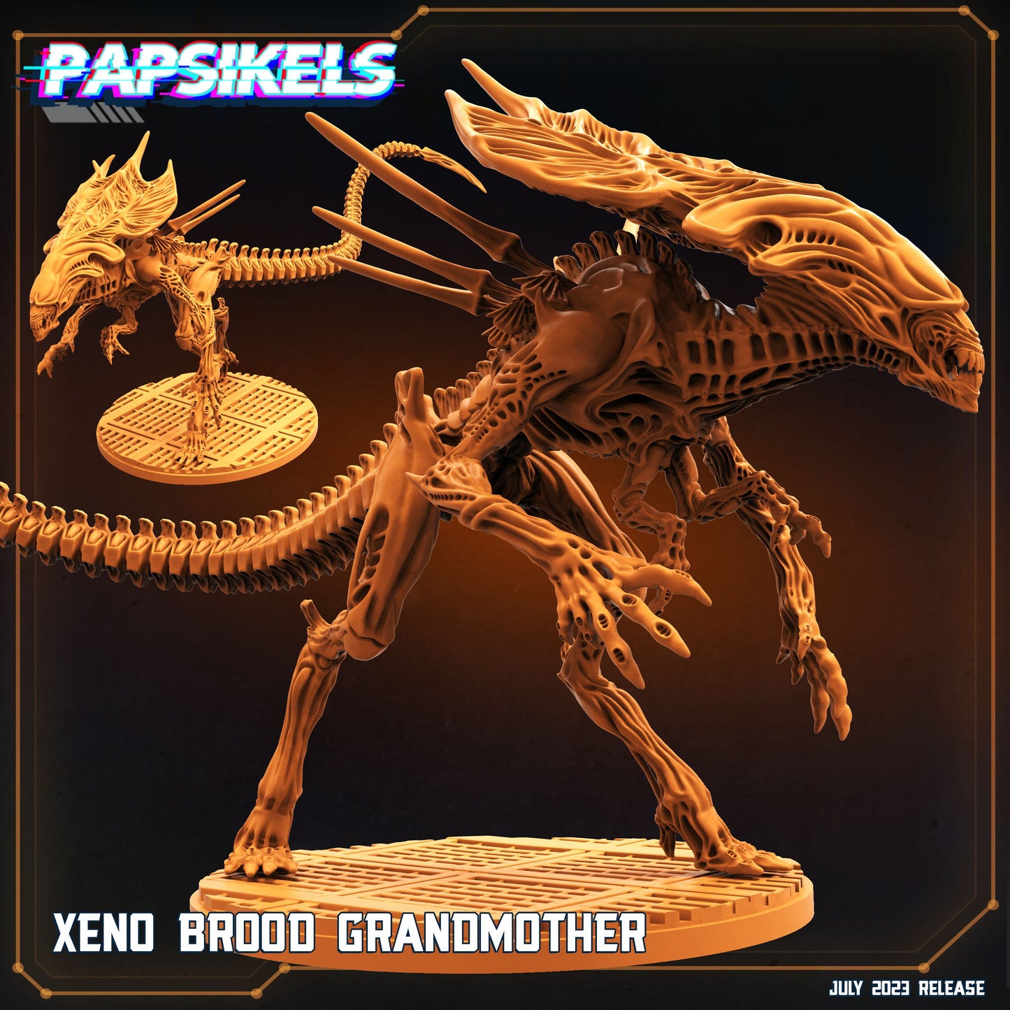 Xeno Brood Grandmother - Resin Miniature - Tabletop miniature - Fantasy Miniature - 32mm - D&D - Sci-fi Miniature - Papsikel