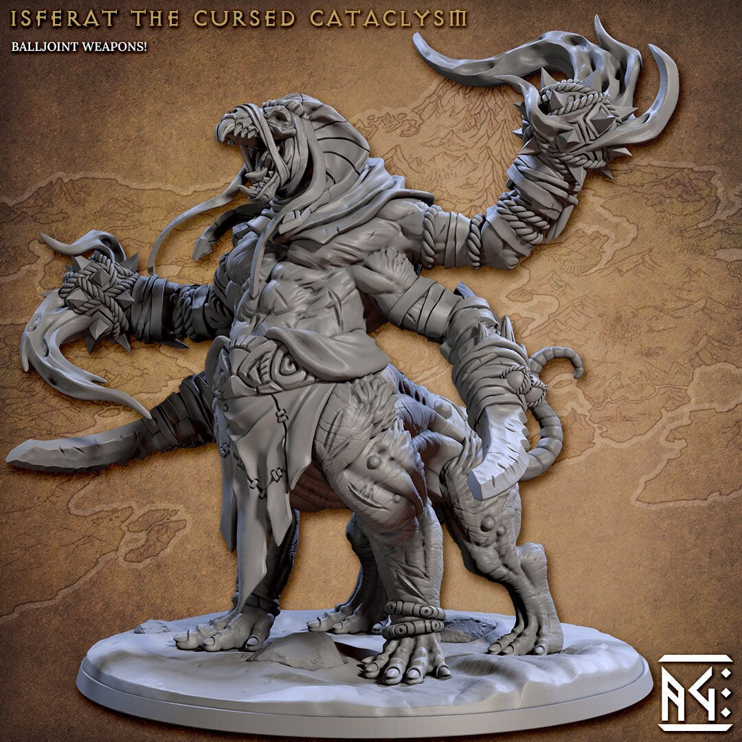 Isferat - 3D Printed Miniature - Fantasy Miniature -Tabletop Miniature - Tabletop Miniature - D&D - Artisan Guild