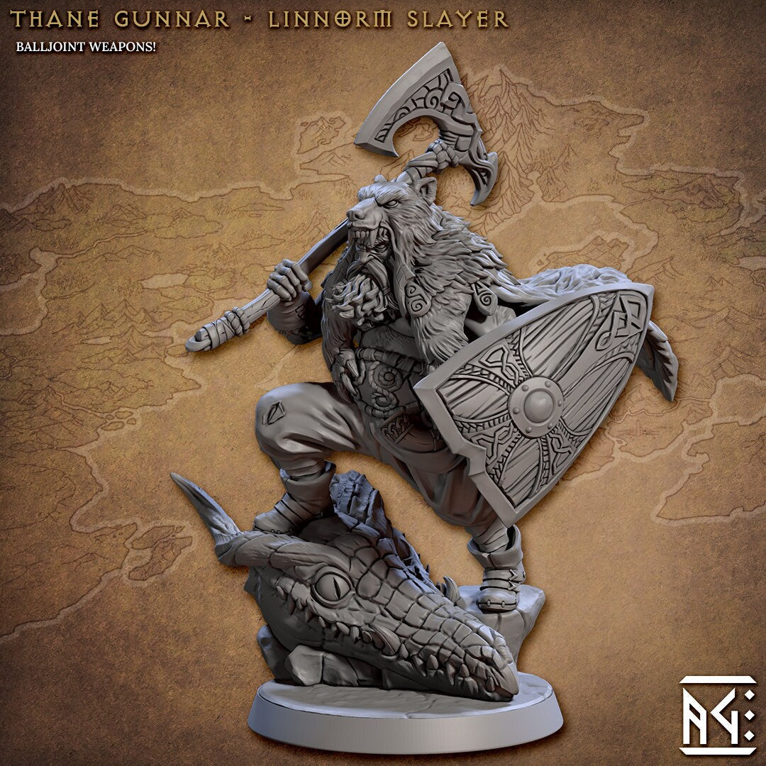 Thane - 3D Printed Miniature - Fantasy Miniature -Tabletop Miniature - Tabletop Miniature - D&D - Artisan Guild