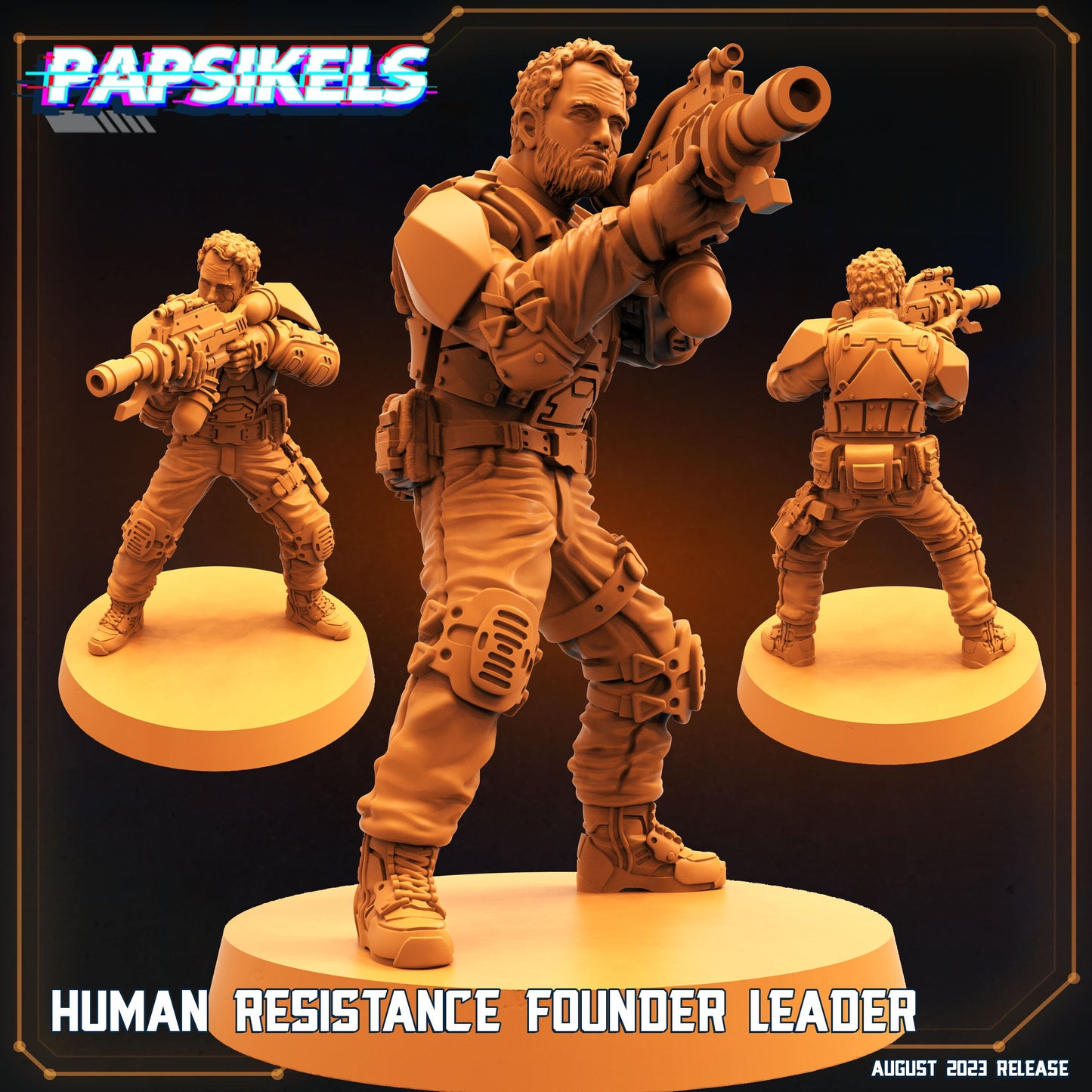 Founder Leader - Resin Miniature - Tabletop miniature - Fantasy Miniature - 32mm - D&D - Sci-fi Miniature - Papsikel