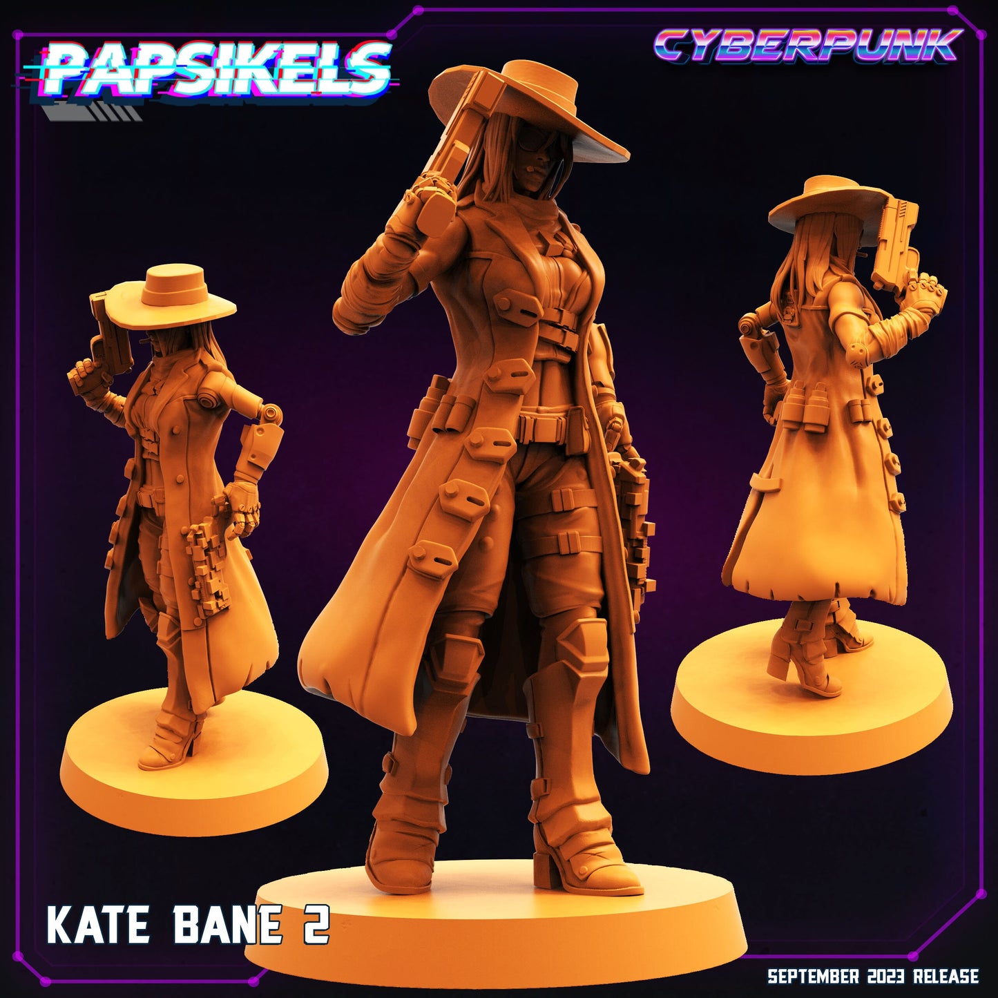 Kate Bane 2 - Resin Miniature - Tabletop miniature - Fantasy Miniature - 32mm - D&D - Sci-fi Miniature - Papsikel