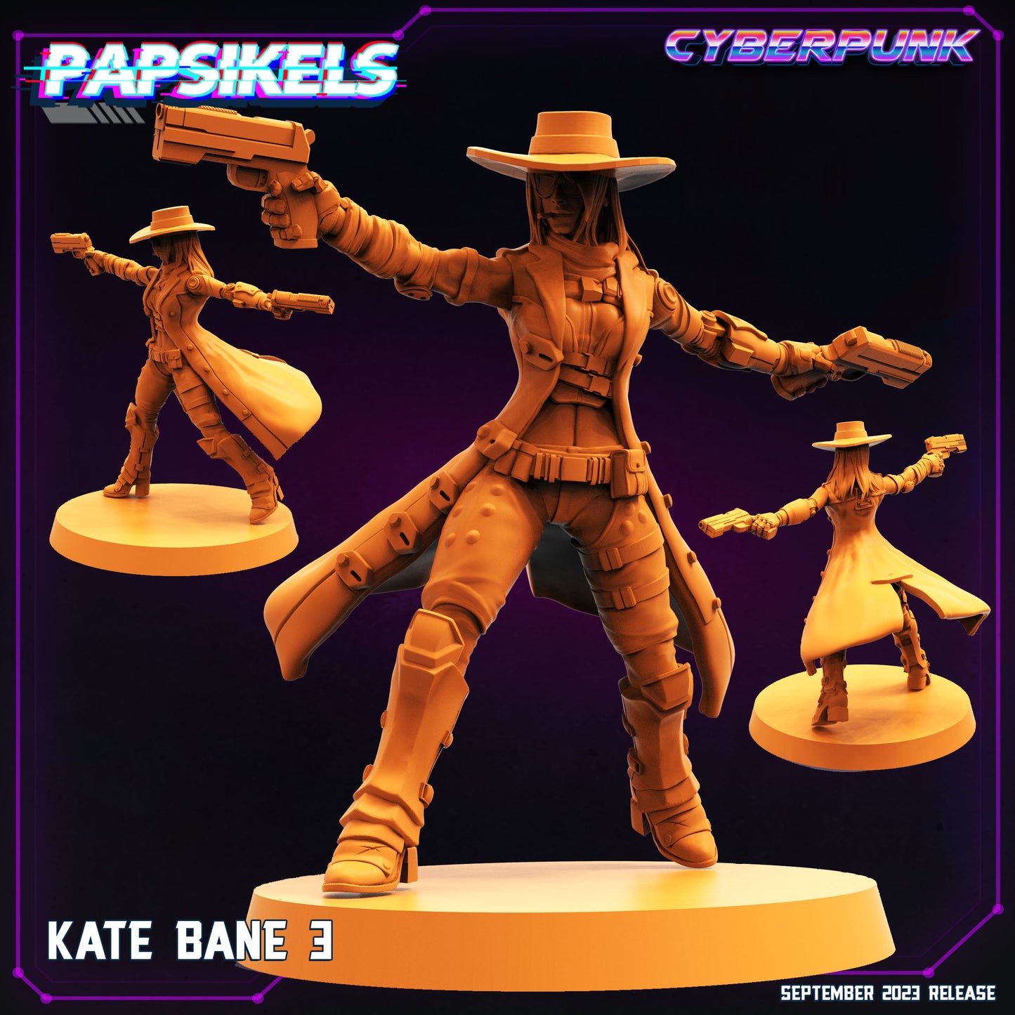 Kate Bane 3 - Resin Miniature - Tabletop miniature - Fantasy Miniature - 32mm - D&D - Sci-fi Miniature - Papsikel
