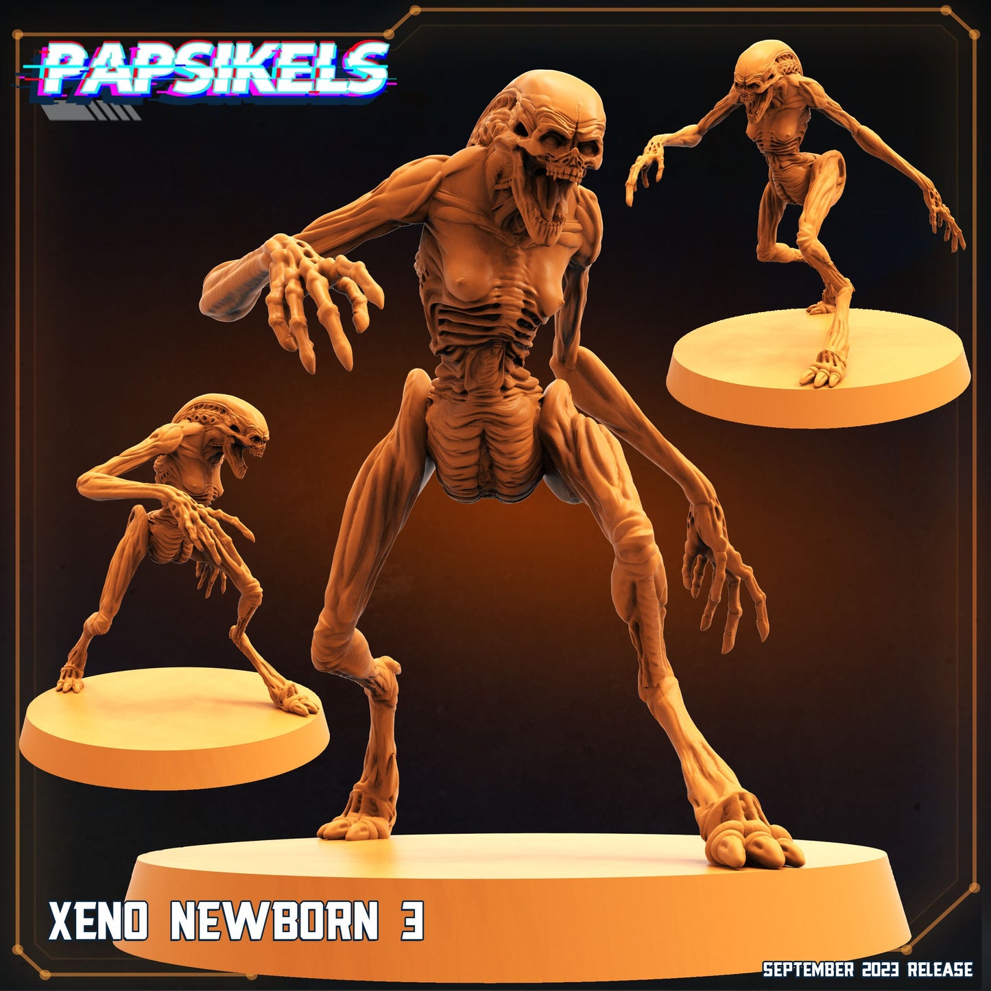 Xeno Newborn - Resin Miniature - Tabletop miniature - Fantasy Miniature - 32mm - D&D - Sci-fi Miniature - Papsikel