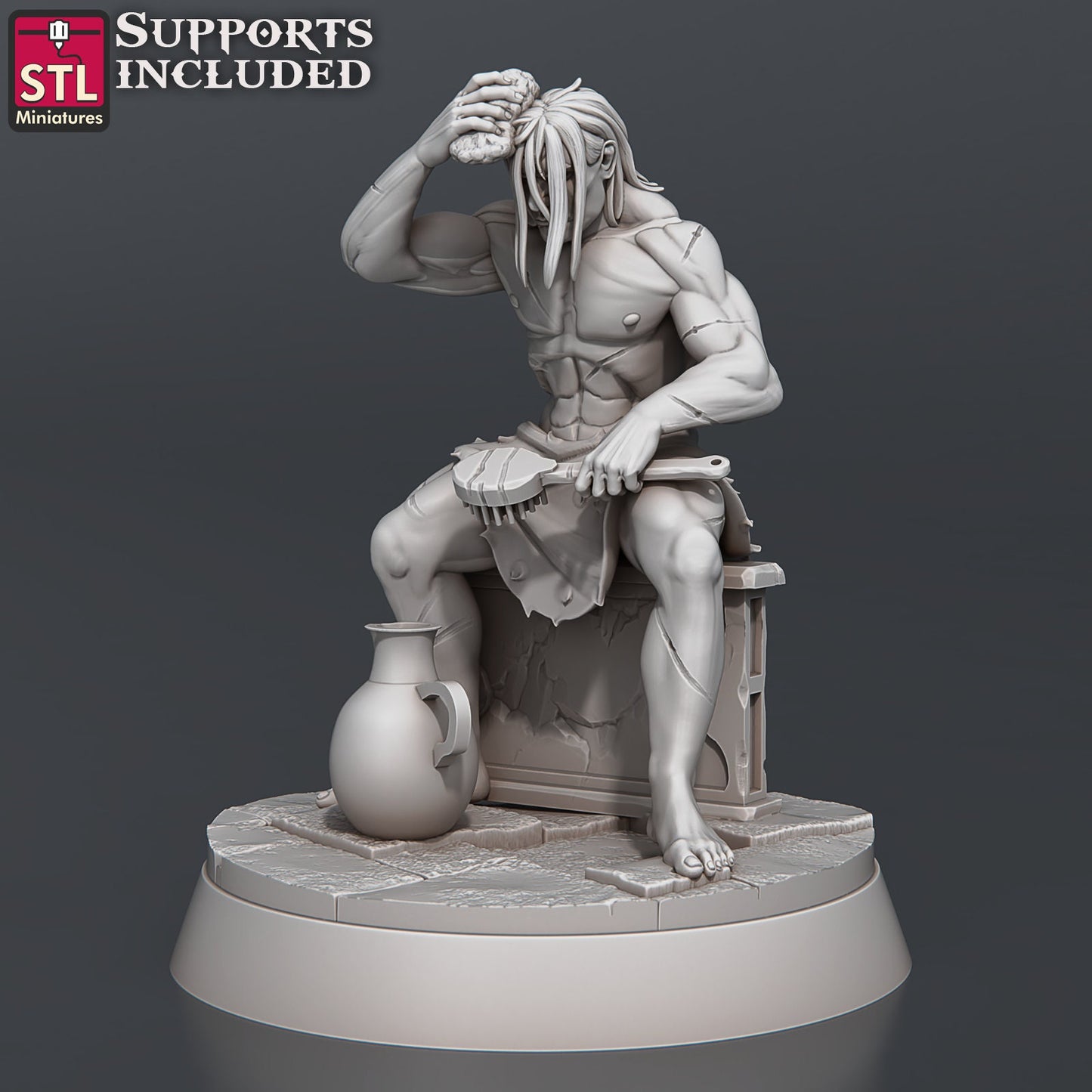 BathHouse Clients - Tabletop miniature - Fantasy - 32mm - D&D Resin Miniature