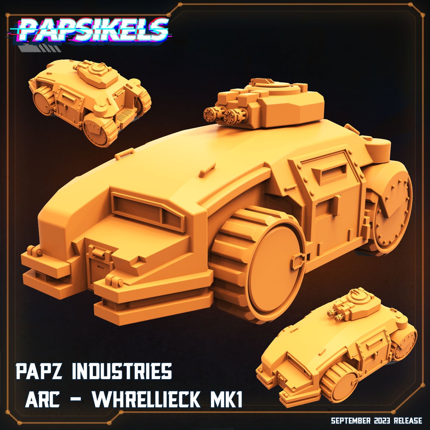 Papz Industries Whrellieck MK1 - Resin Miniature - Tabletop miniature - Fantasy Miniature - 32mm - D&D - Sci-fi Miniature - Papsikel