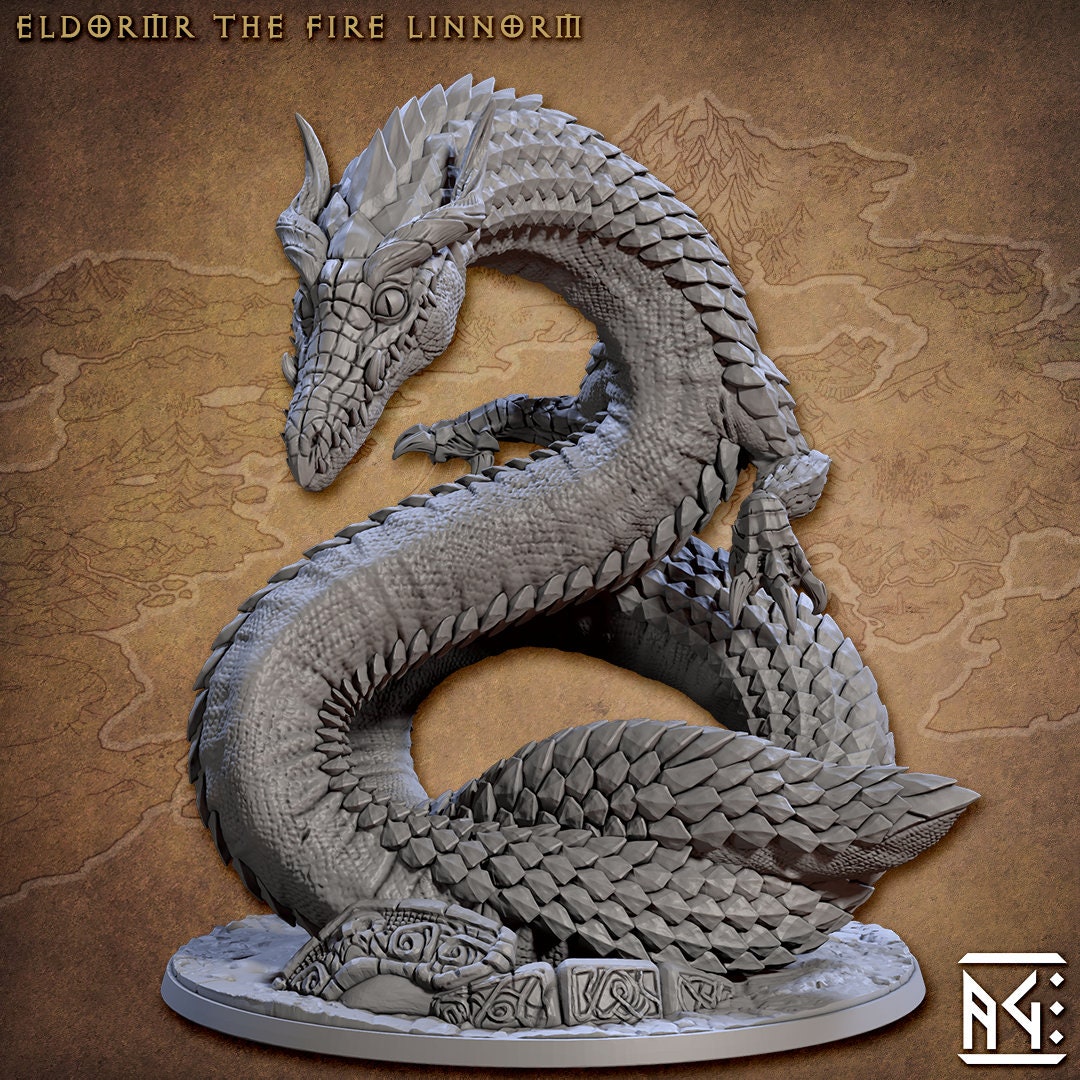 Eldormr - Tabletop miniature - Fantasy - 32mm - D&D Resin Miniature - Artisan Guild