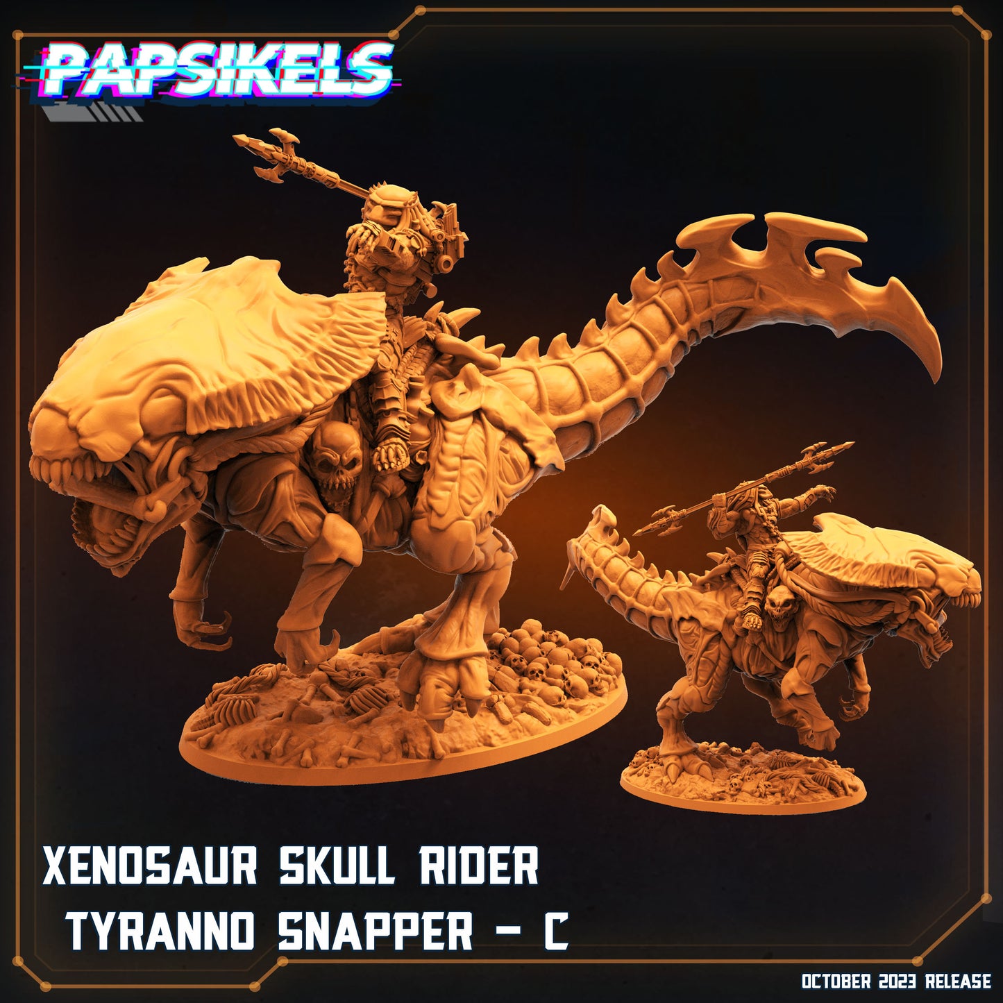 Xenosaur - Resin Miniature - Tabletop miniature - Fantasy Miniature - 32mm - D&D - Sci-fi Miniature - Papsikel