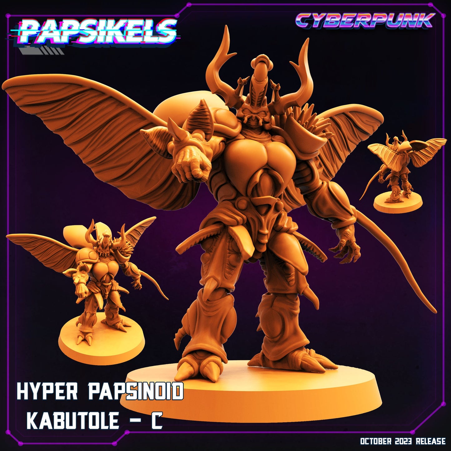 Hyper papsinoid Kabutole - Resin Miniature - Tabletop miniature - Fantasy Miniature - 32mm - D&D - Sci-fi Miniature - Papsikel