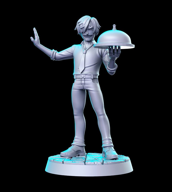 Sanji - 3D Printed Miniature - Fantasy Miniature -Tabletop Miniature - resin miniature - D&D - RN Estudio