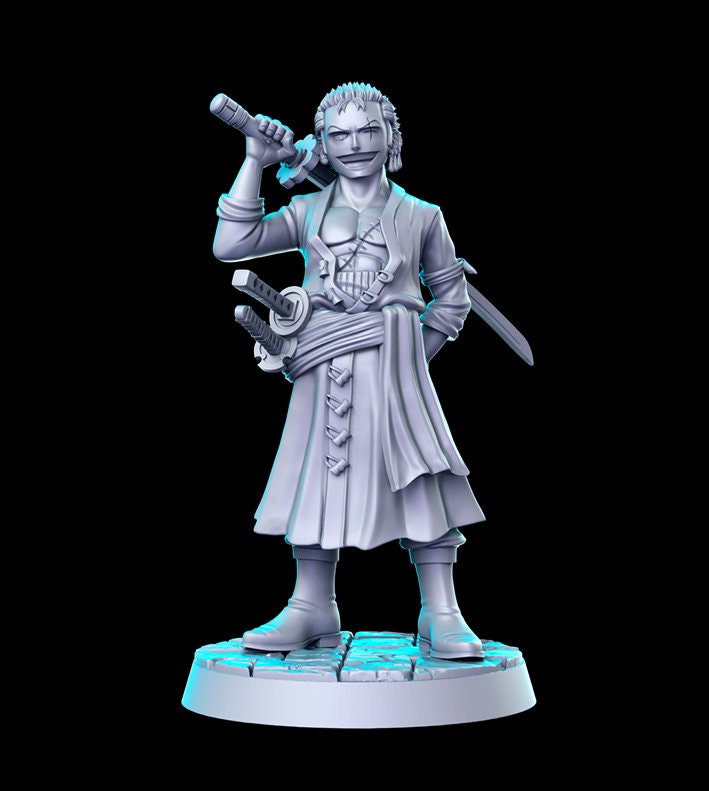 Zoro - 3D Printed Miniature - Fantasy Miniature -Tabletop Miniature - resin miniature - D&D - RN Estudio DnD