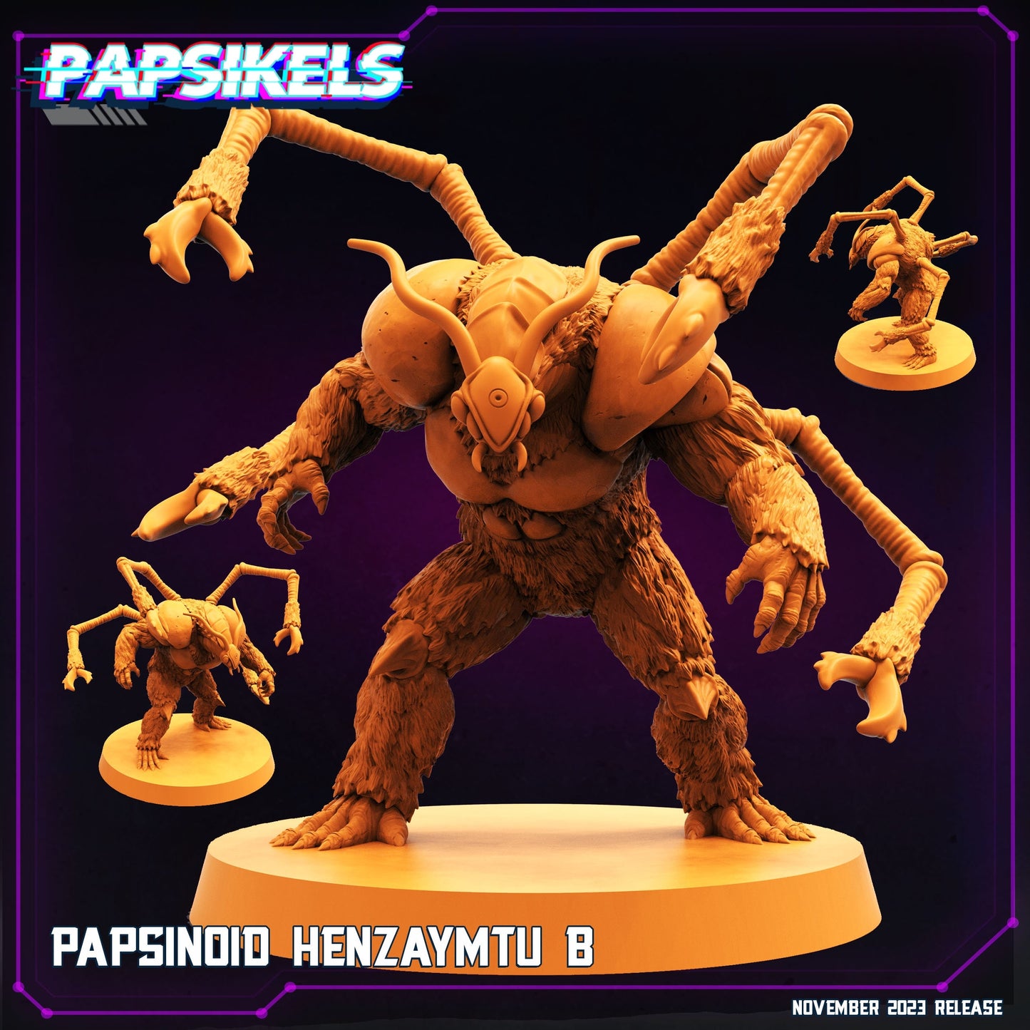 Papsinoid Henzaymtu - Resin Miniature - Tabletop miniature - Fantasy Miniature - 32mm - D&D - Sci-fi Miniature - Papsikel