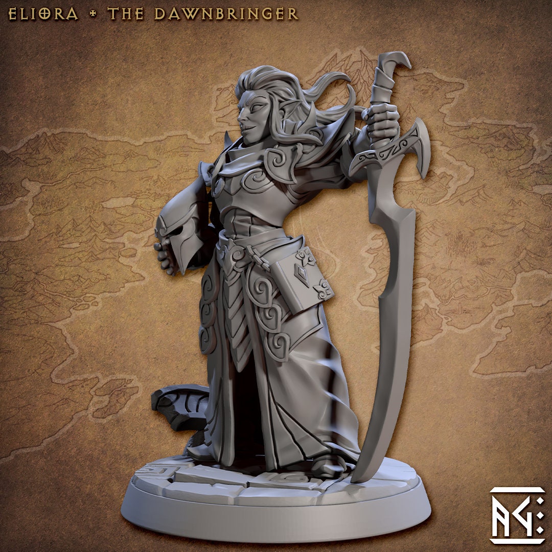 Eliora - 3D Printed Miniature - Fantasy Miniature -Tabletop Miniature - Tabletop Miniature - D&D - Artisan Guild