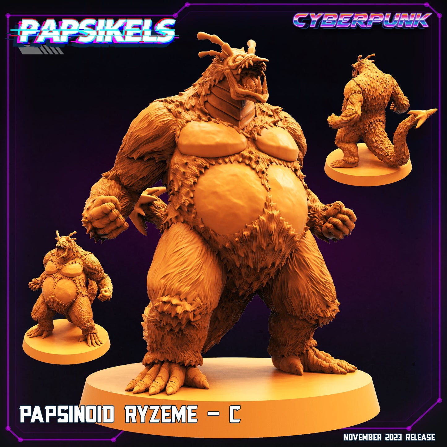Papsinoid Ryzeme - Resin Miniature - Tabletop miniature - Fantasy Miniature - 32mm - D&D - Sci-fi Miniature - Papsikel