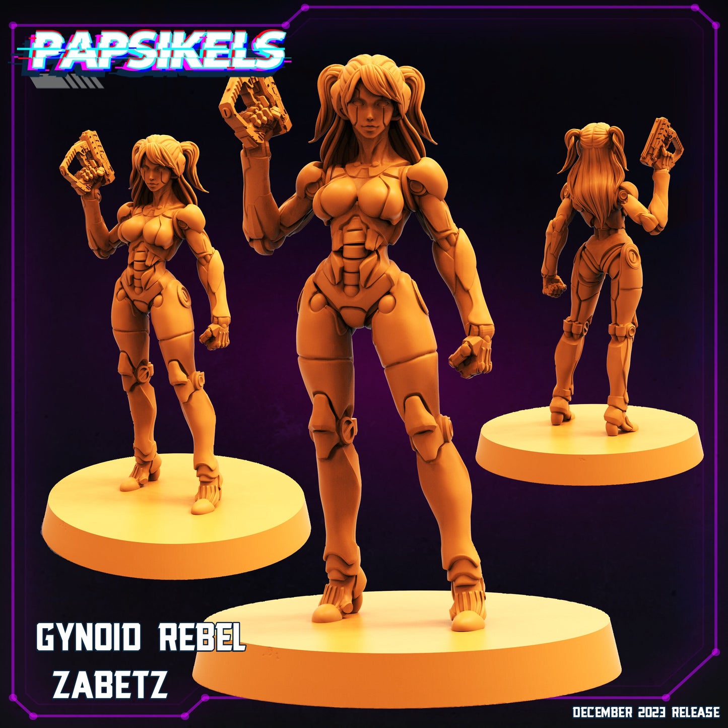 Rebel Zabetz - Resin Miniature - Tabletop miniature - Fantasy Miniature - 32mm - D&D - Sci-fi Miniature - Papsikel