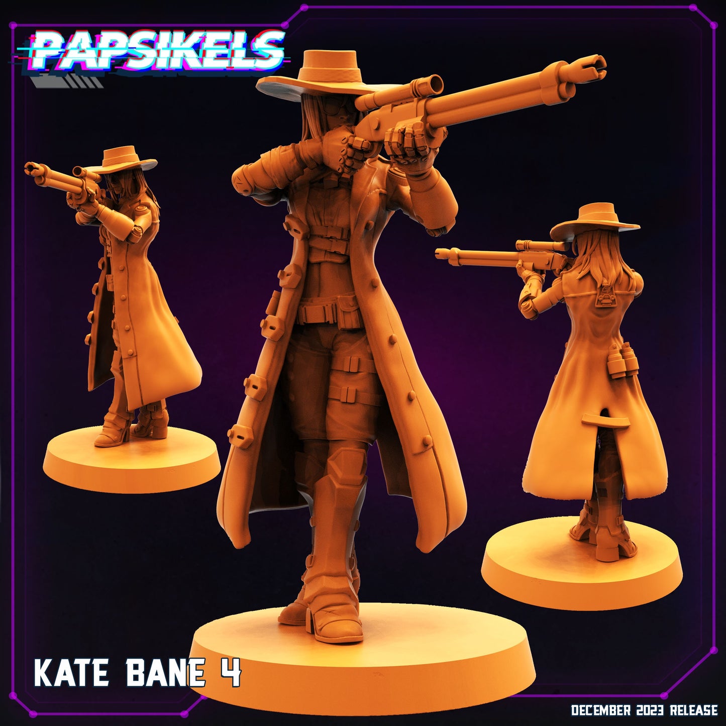 Kate Bane 4 - Resin Miniature - Tabletop miniature - Fantasy Miniature - 32mm - D&D - Sci-fi Miniature - Papsikel