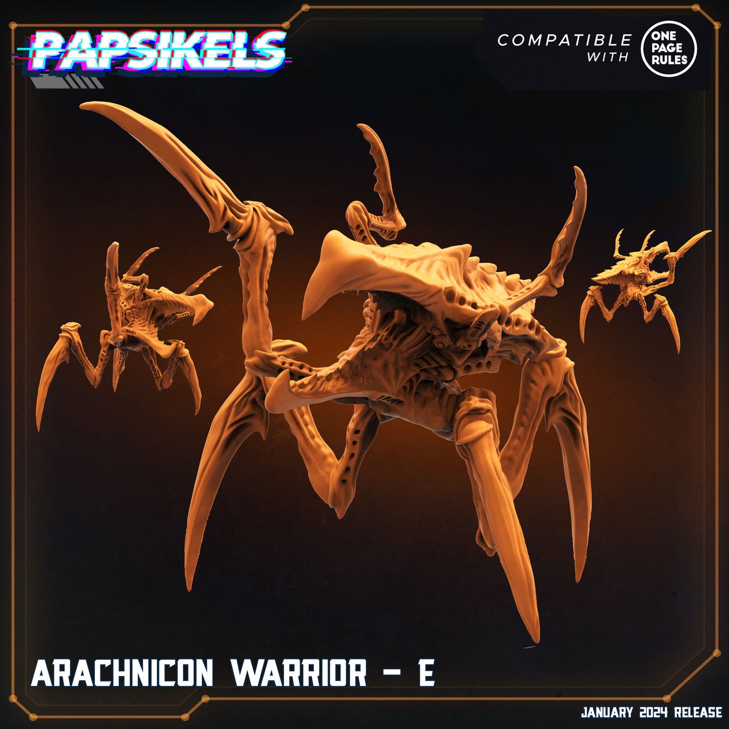 Arachnicon Warrior - Resin Miniature - Tabletop miniature - Fantasy Miniature - 32mm - D&D - Sci-fi Miniature- Papsikel