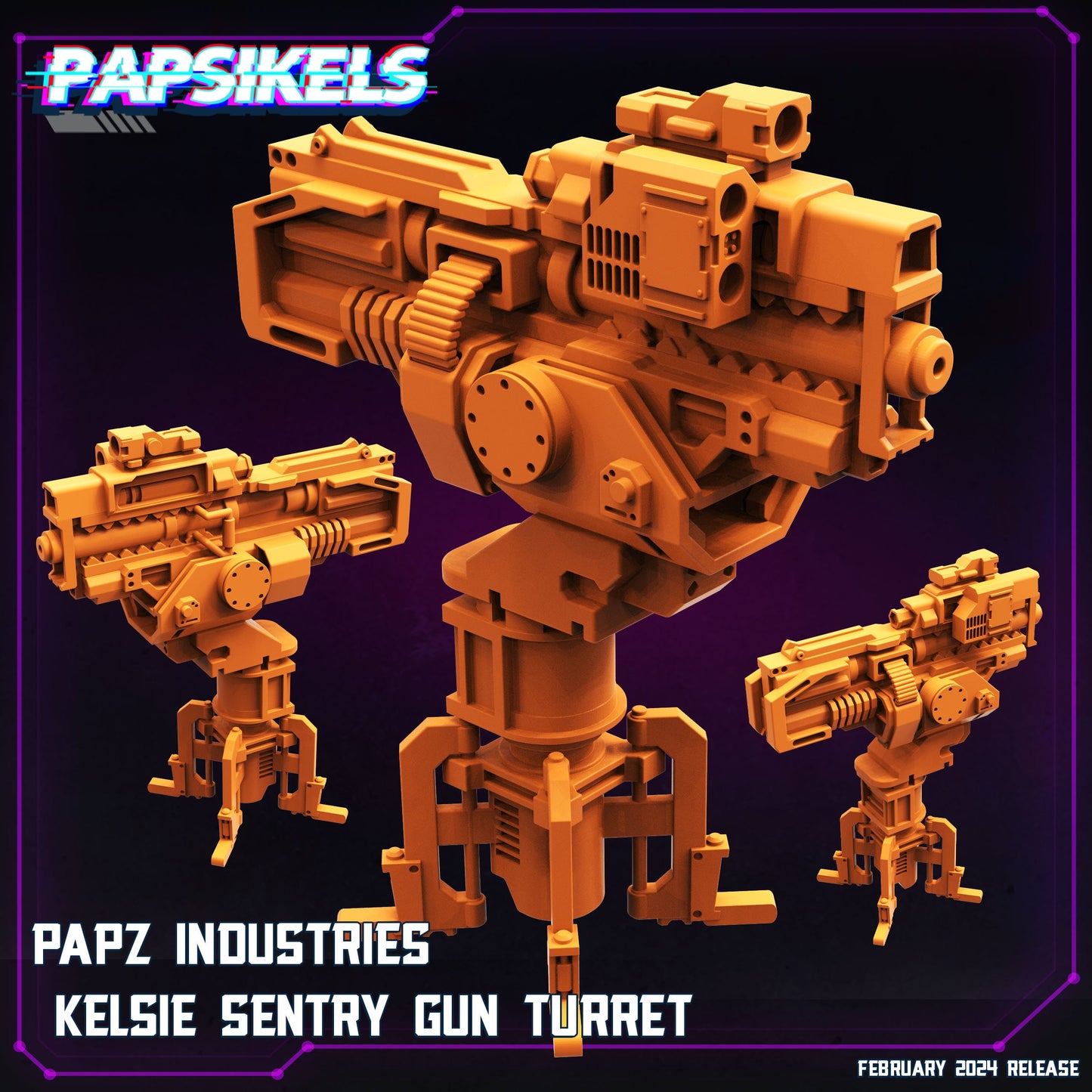 Kelsie Sentry Turret - Resin Miniature - Tabletop miniature - Fantasy Miniature - 32mm - D&D - Sci-fi Miniature - Papsikel