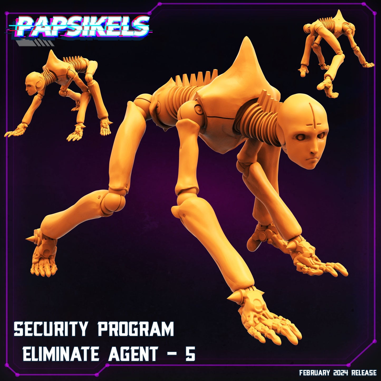 Security Program Agents - Resin Miniature - Tabletop miniature - Fantasy Miniature - 32mm - D&D - Sci-fi Miniature - Papsikel