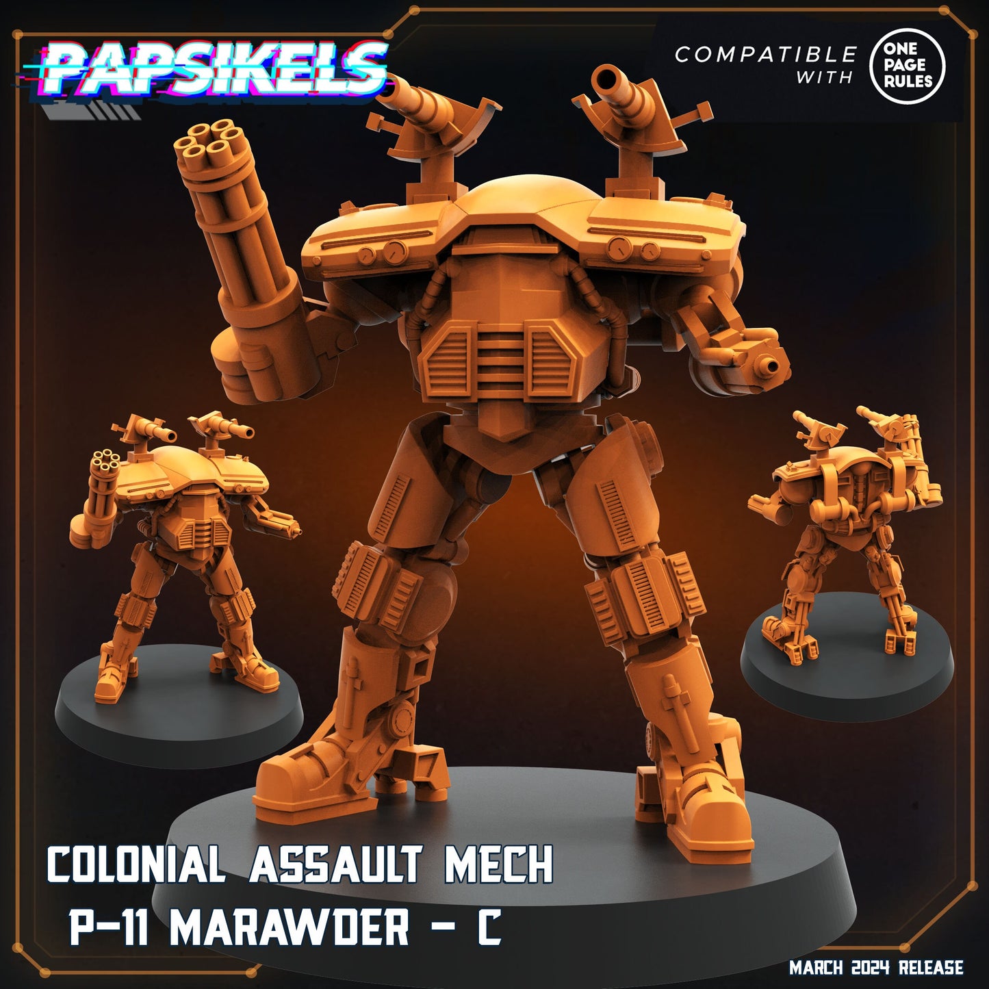 P-11 Marawder - Resin Miniature - Tabletop miniature - Fantasy Miniature - 32mm - D&D - Sci-fi Miniature- Papsikel