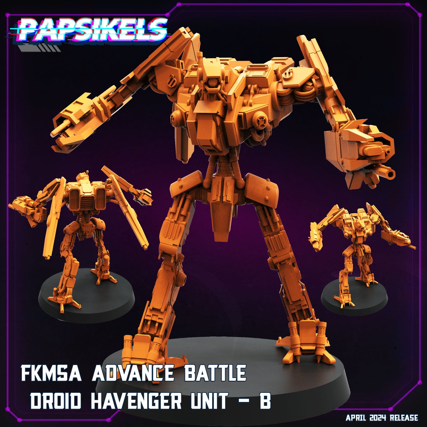 FKMSA Advance Battle Droid Havenger - Resin Miniature - Tabletop miniature - Fantasy Miniature - 32mm - D&D - Sci-fi Miniature - Papsikel