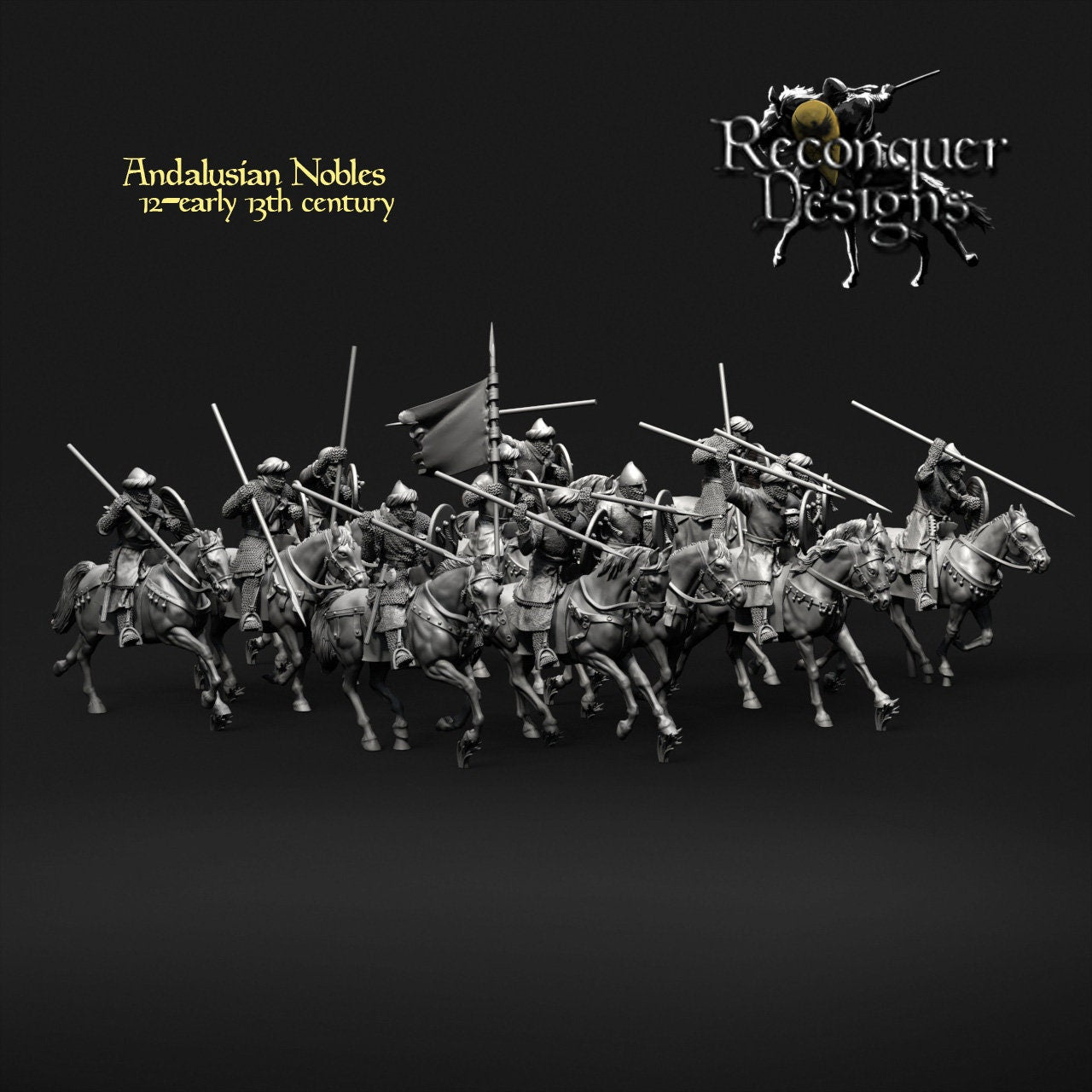 Andalusian Nobles - Resin Miniature - Tabletop miniature - Medieval Miniature