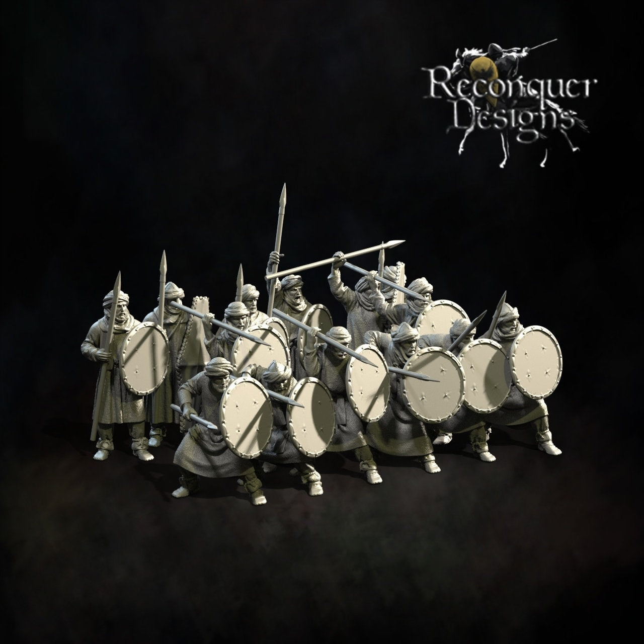 Berber Spearmen - Resin Miniature - Tabletop miniature - Medieval Miniature