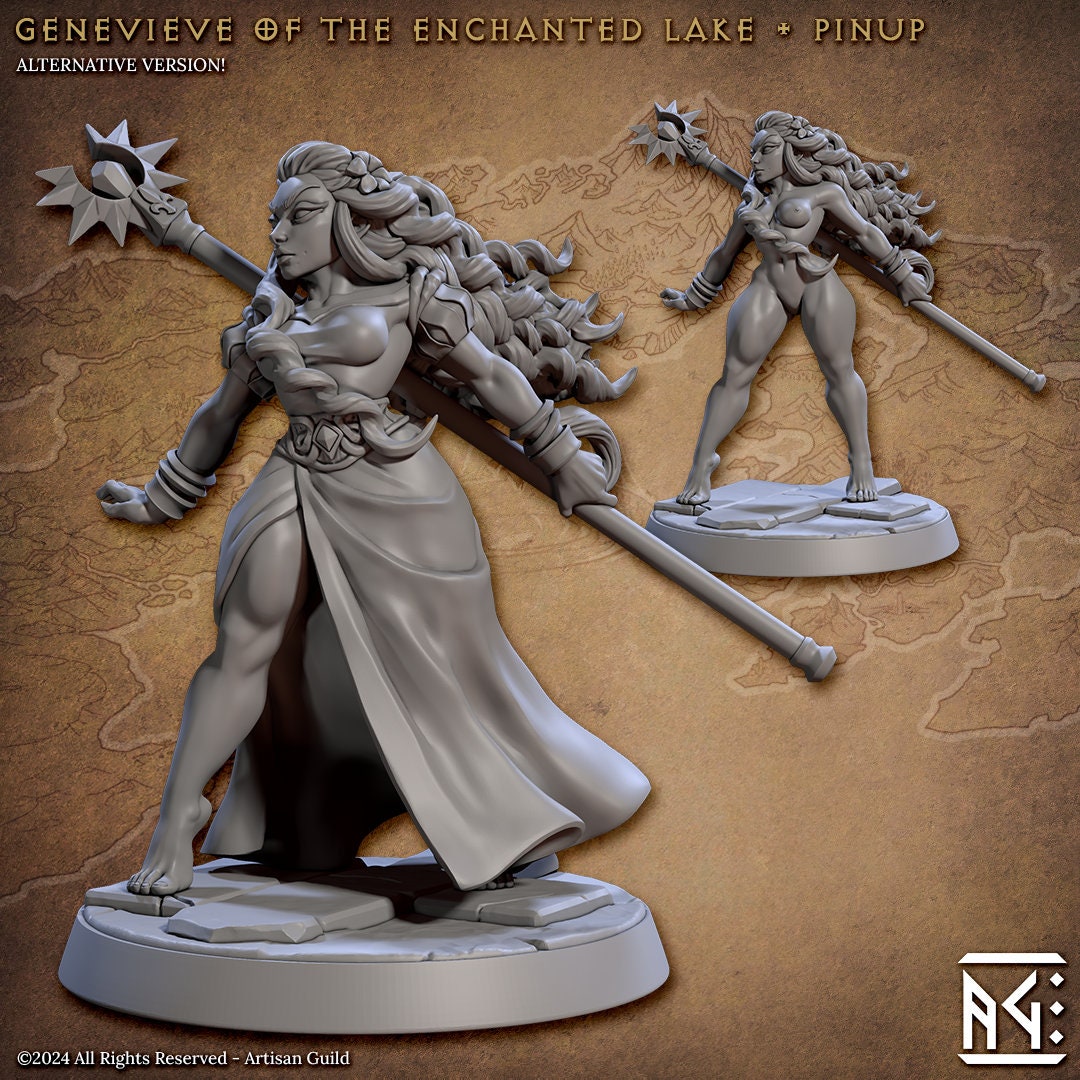 Genevieve - 3D Printed Miniature - D&D - Artisan Guild - Tabletop Miniature