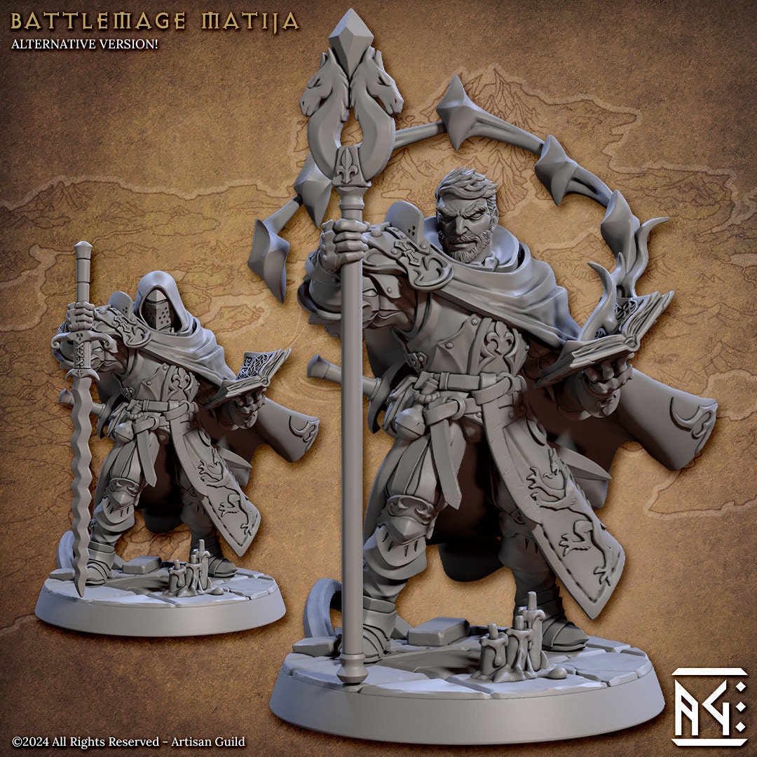 Matija - 3D Printed Miniature - D&D - Artisan Guild - Tabletop Miniature
