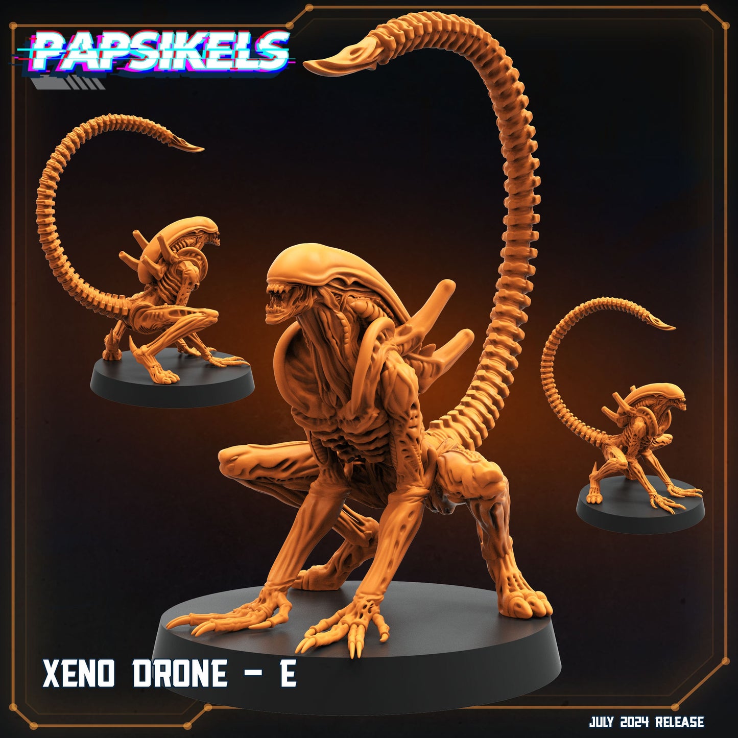 Xeno Drones - Resin Miniature - Tabletop miniature - Fantasy Miniature - 32mm - D&D - Sci-fi Miniature- Papsikel