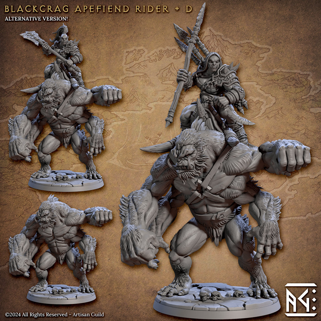 Blackcrag Riders - Tabletop miniature - Fantasy - 32mm - D&D Resin Miniature - Artisan Guild DnD
