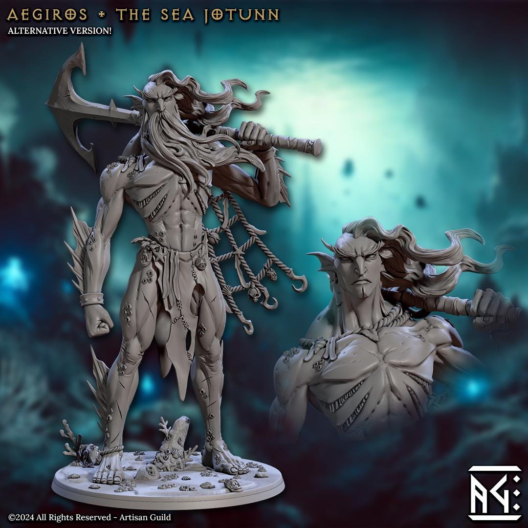 Aegiros - 3D Printed Miniature - Fantasy Miniature -Tabletop Miniature - Tabletop Miniature - D&D - Artisan Guild