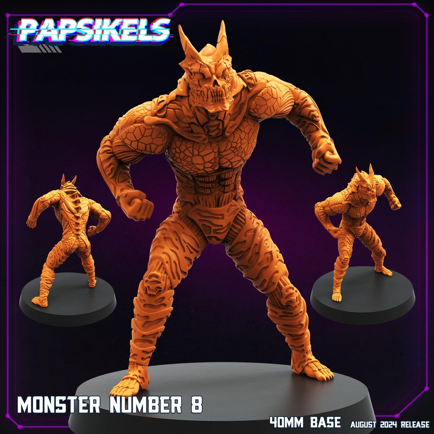 Monster N 8 - 3D Printed Miniature - Sci-fi Miniature - Tabletop Miniature - D&D - Papsikel