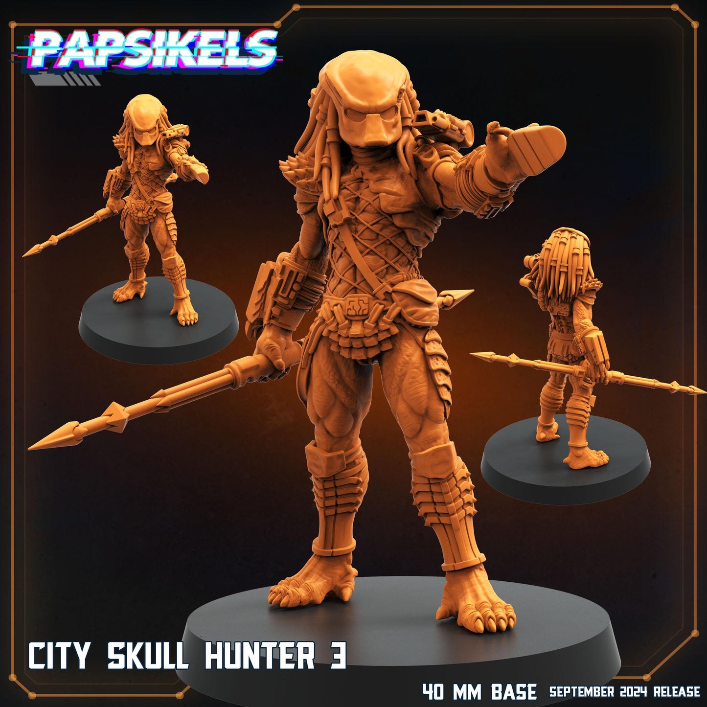 City Skull Hunters - Resin Miniature - Tabletop miniature - Fantasy Miniature - 32mm - D&D - Sci-fi Miniature - Papsikel