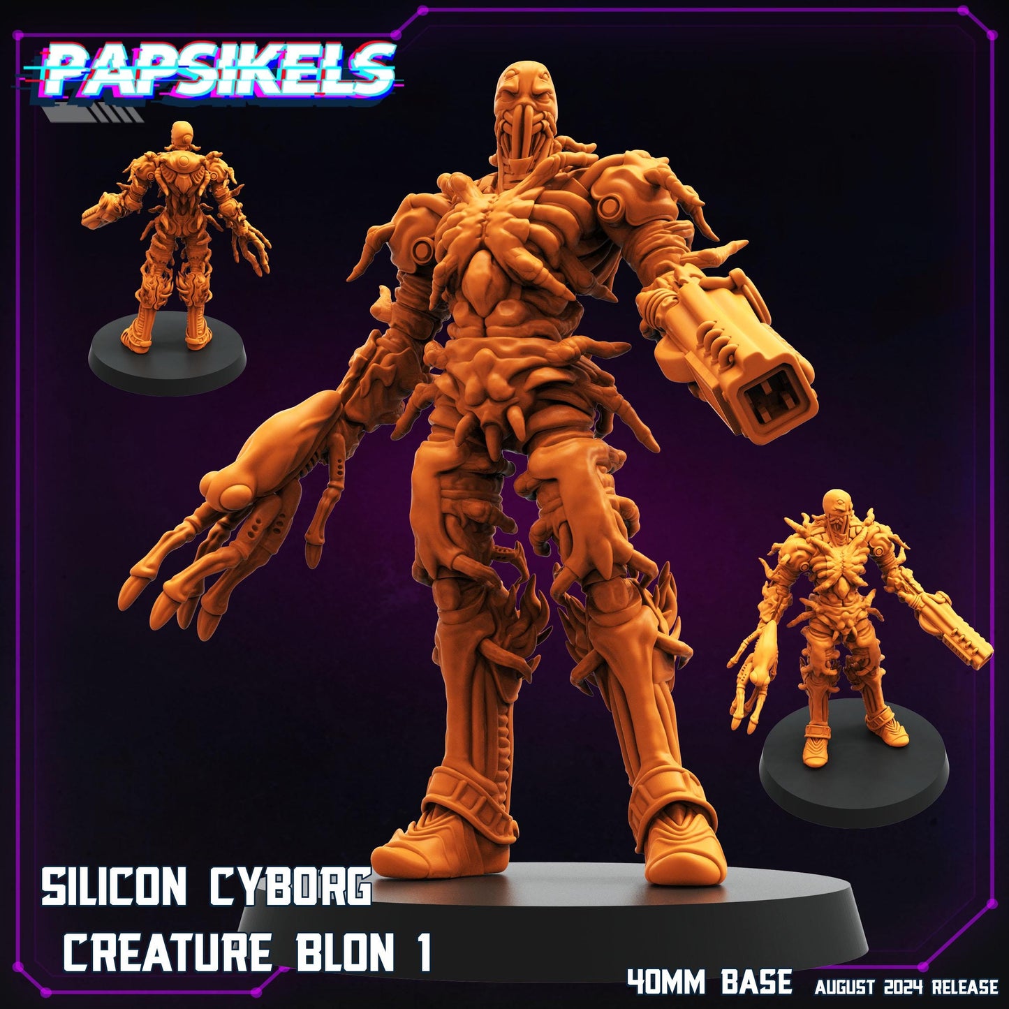 Silicon Cyborg - 3D Printed Miniature - Sci-fi Miniature - Tabletop Miniature - D&D - Papsikel