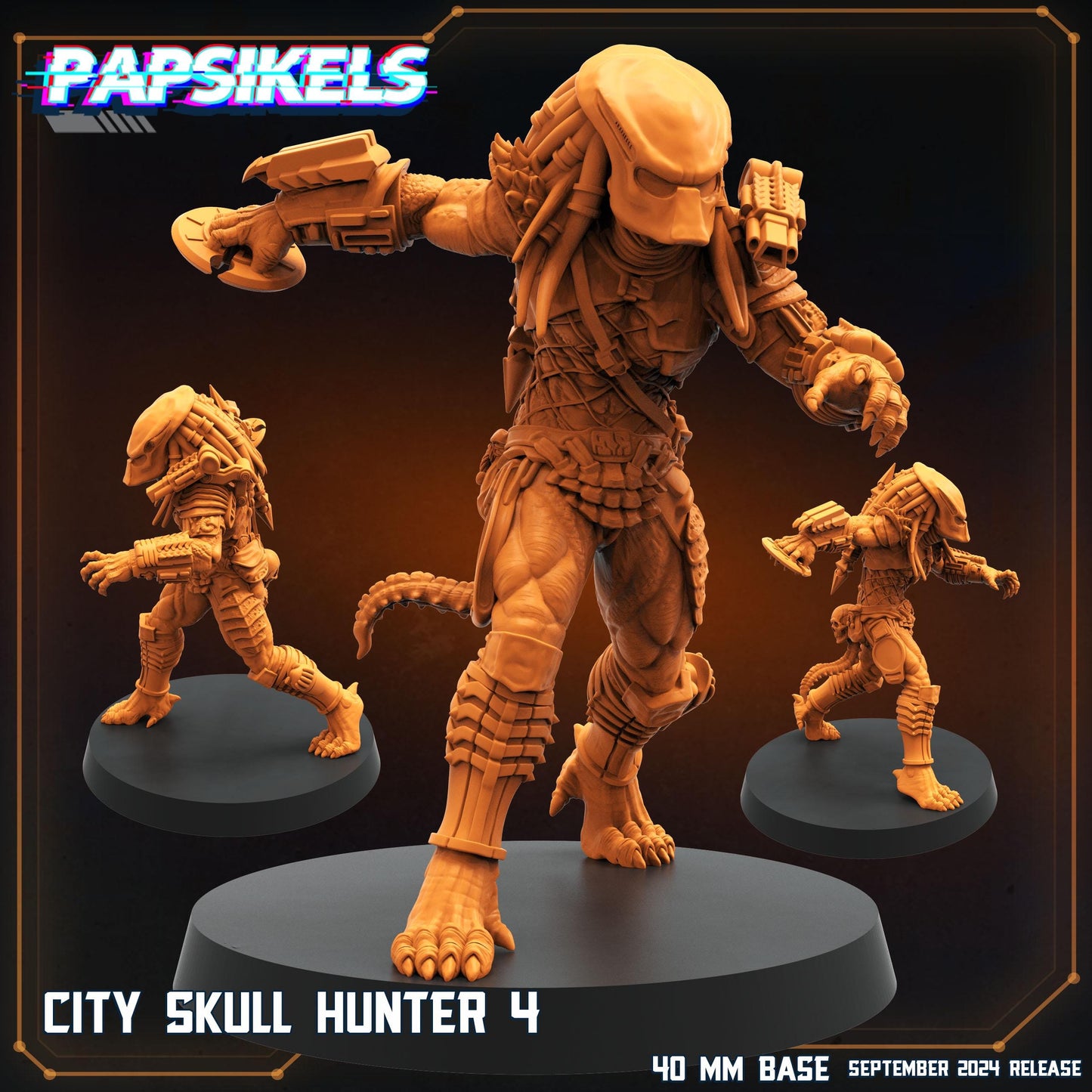 City Skull Hunters - Resin Miniature - Tabletop miniature - Fantasy Miniature - 32mm - D&D - Sci-fi Miniature - Papsikel