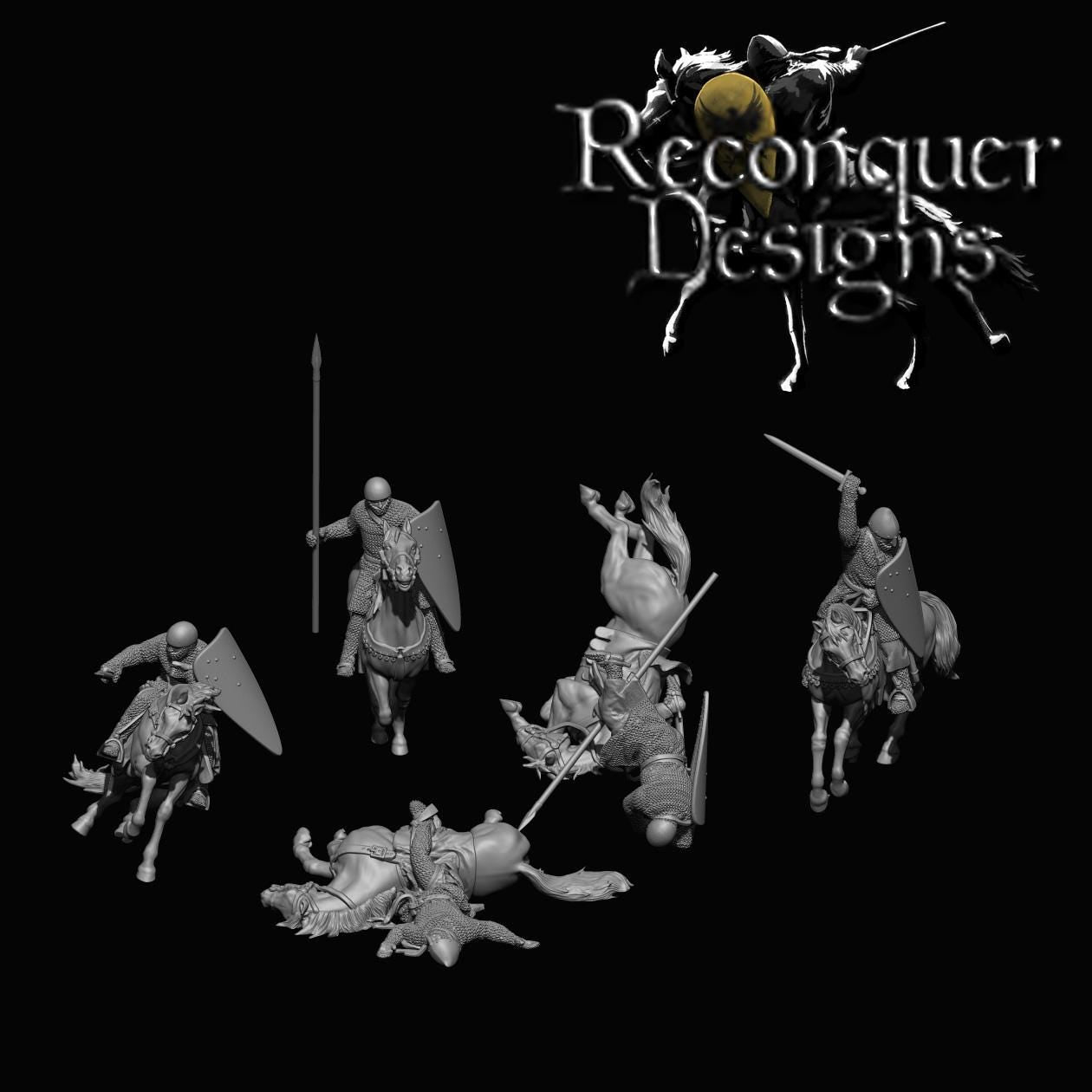 Knight Casualties - Resin Miniature - Tabletop miniature - Medieval Miniature