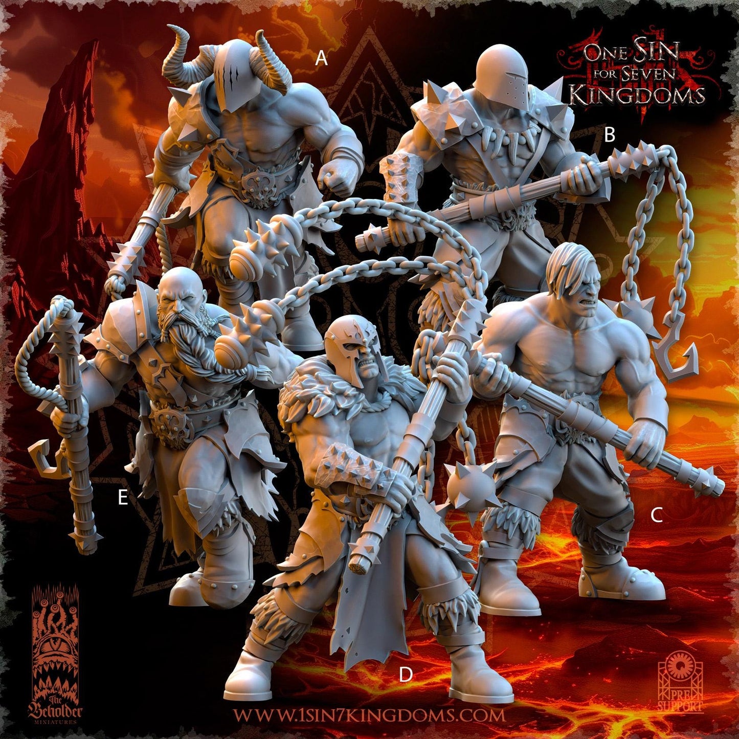 Realms of Mayhem Barbarian Despoilers 3 - 3D Printed Miniature - Fantasy Miniature -Tabletop Miniature - Tabletop Miniature - D&D -