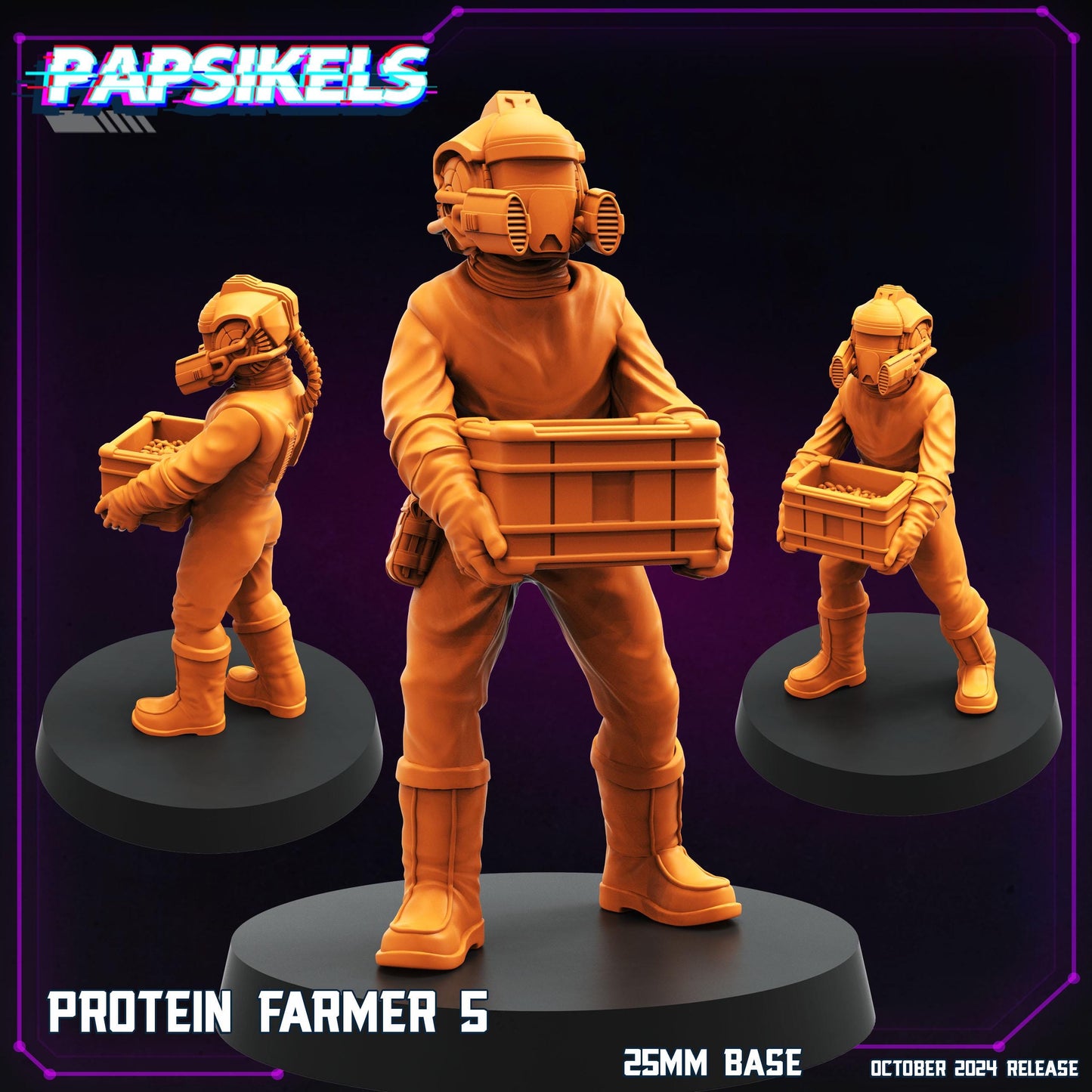 Protein Farmers - Resin Miniature - Tabletop miniature - Fantasy Miniature - 32mm - D&D Sci-fi Miniature - Papsikel